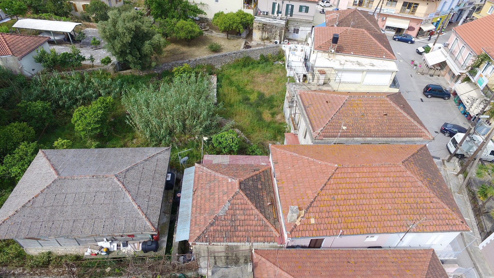 Aerial view of house for sale in Ithaca Greece Vathi