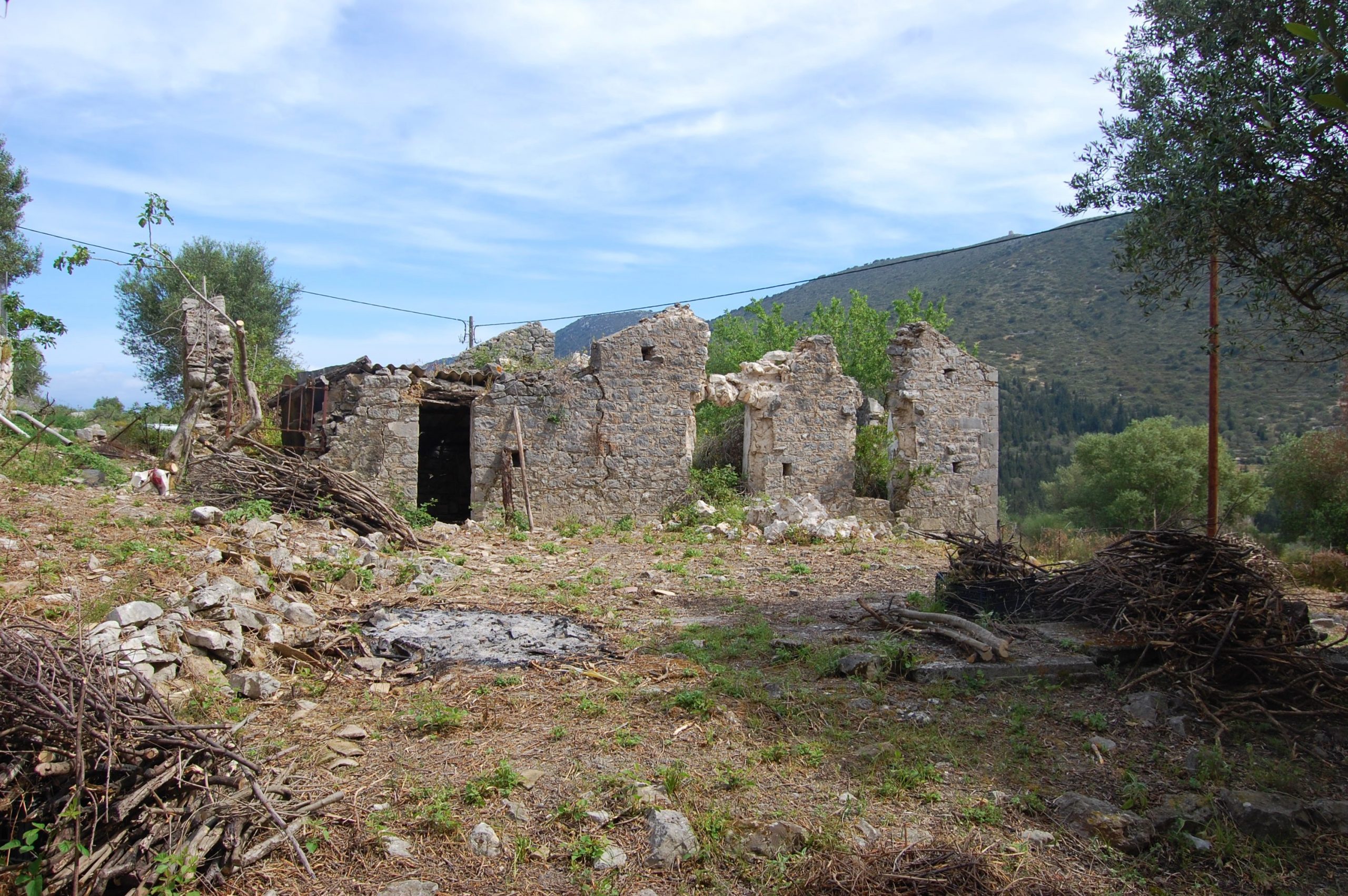 Land with ruin for sale in Ithaca Greece, Ag Saranda