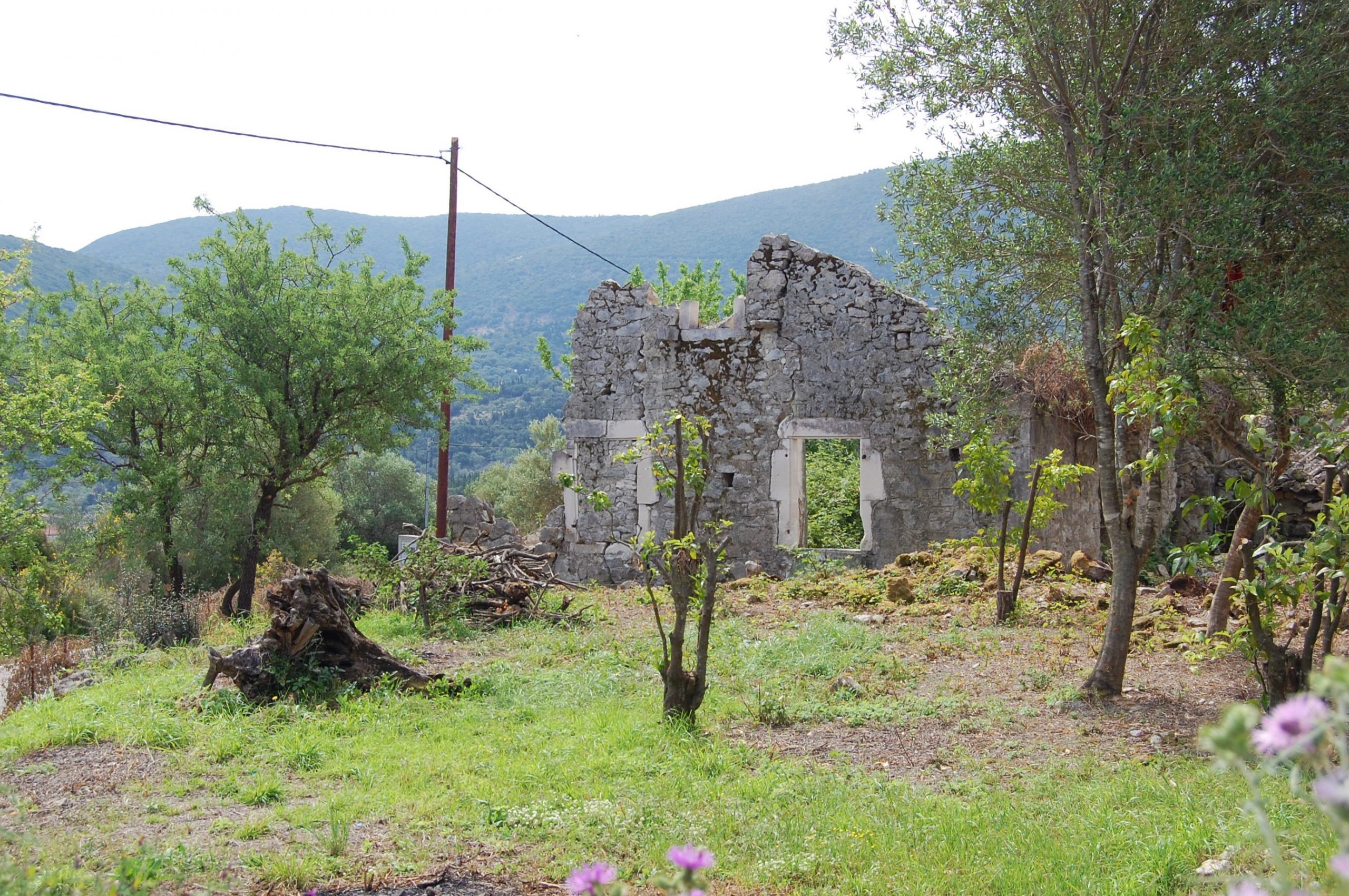Land with ruin for sale in Ithaca Greece, Ag Saranda