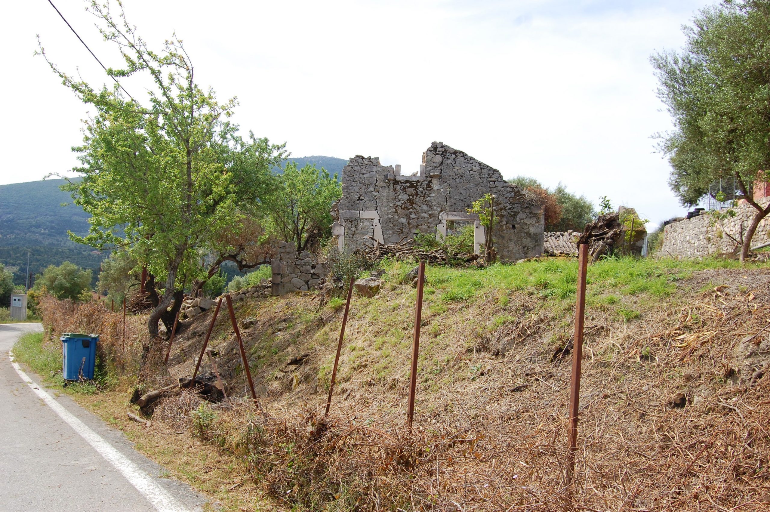 Road access of land for sale in Ithaca Greece, Ag Saranda