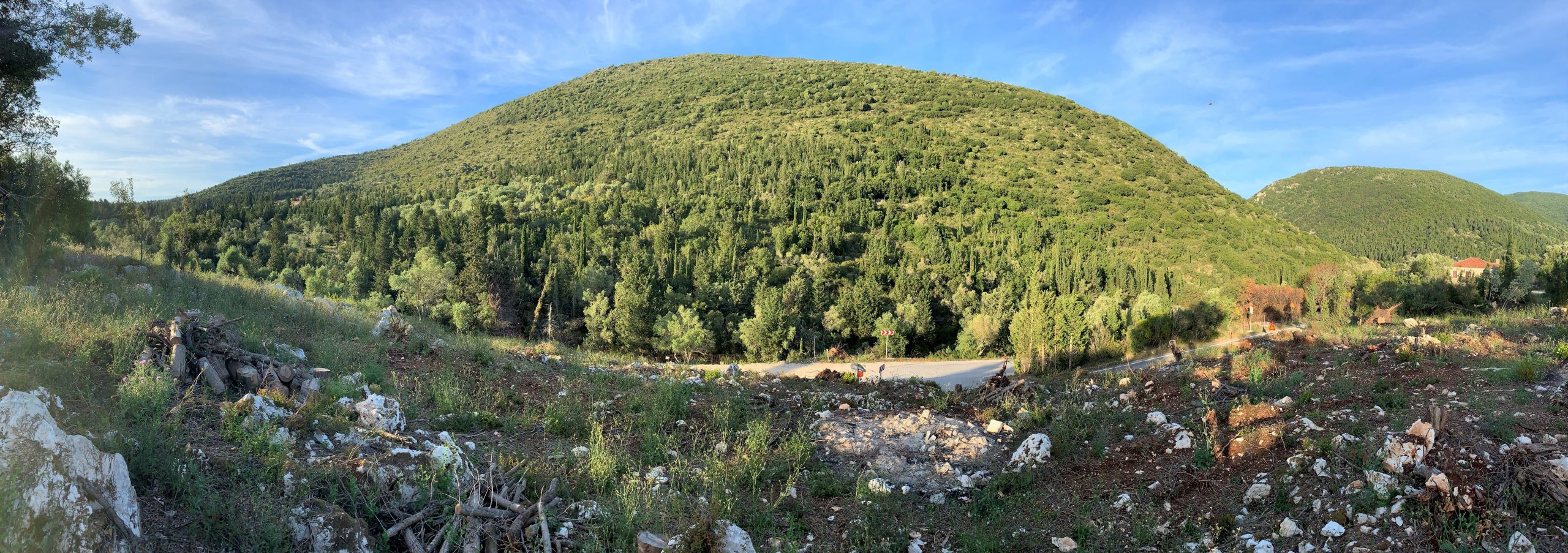 Landscape of land for sale on Ithaca Greece, Vathi