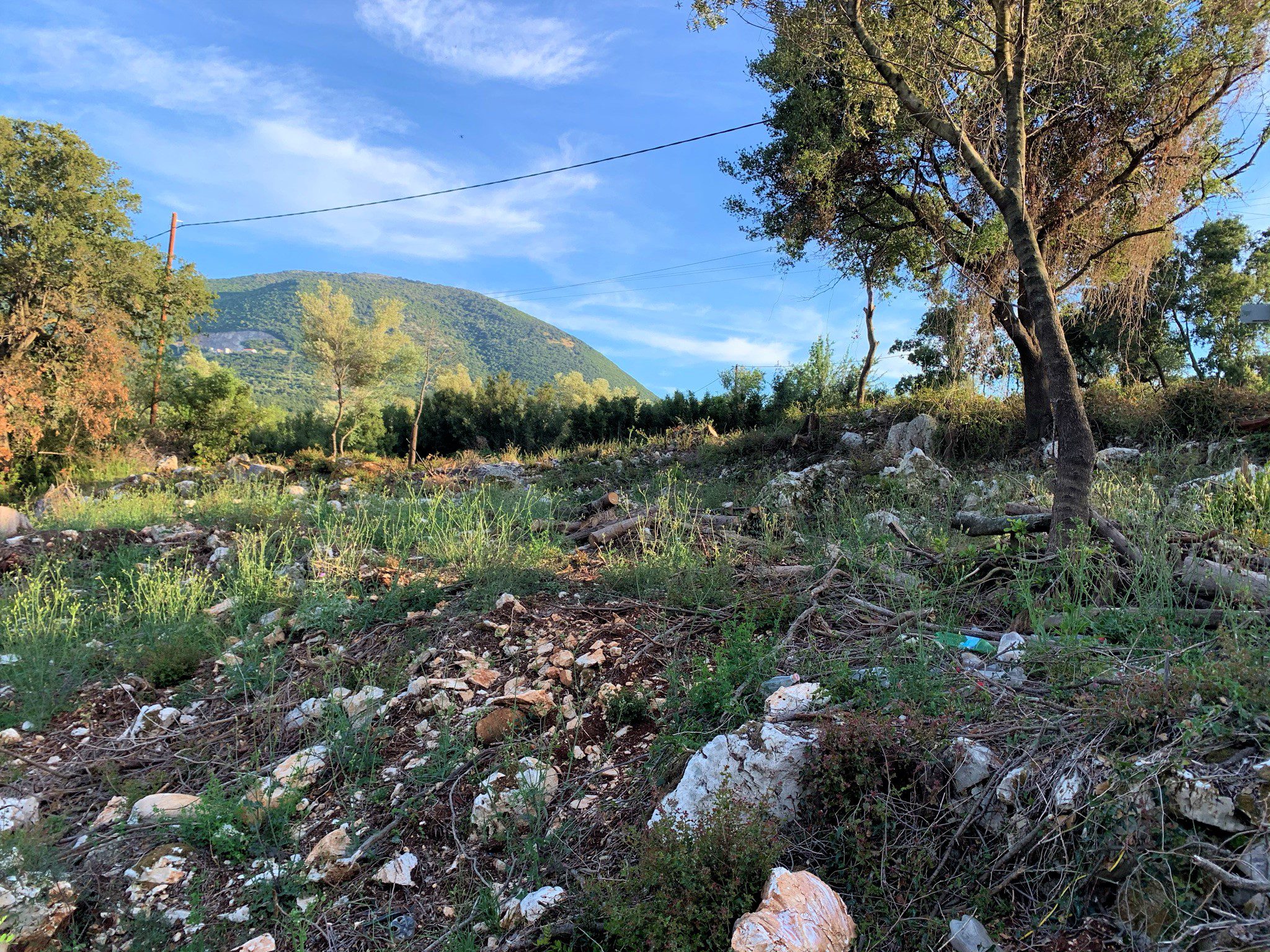 Landscape of land for sale on Ithaca Greece, Vathi