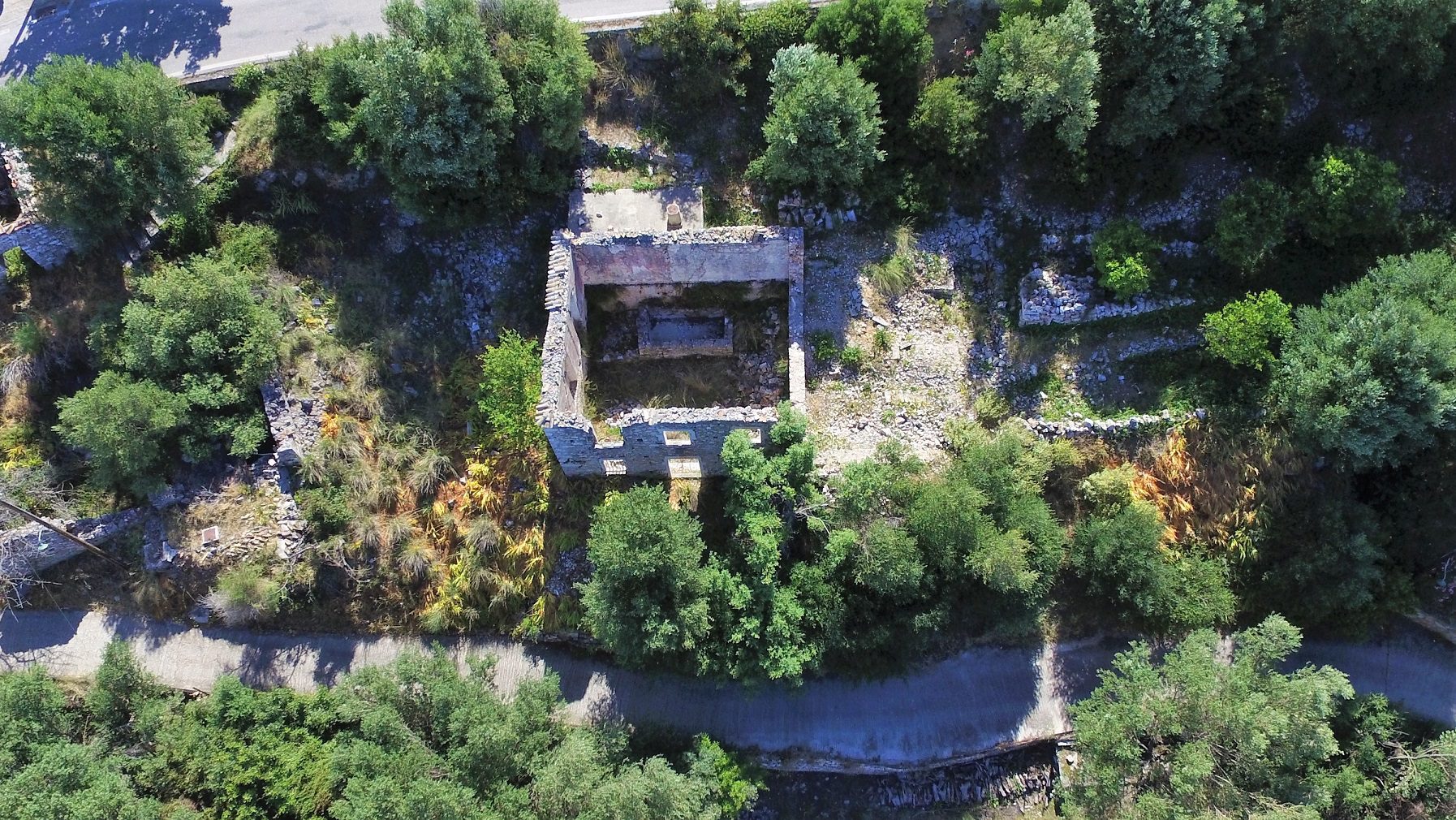Aerial view of land for sale on Ithaca Greece, Lefki