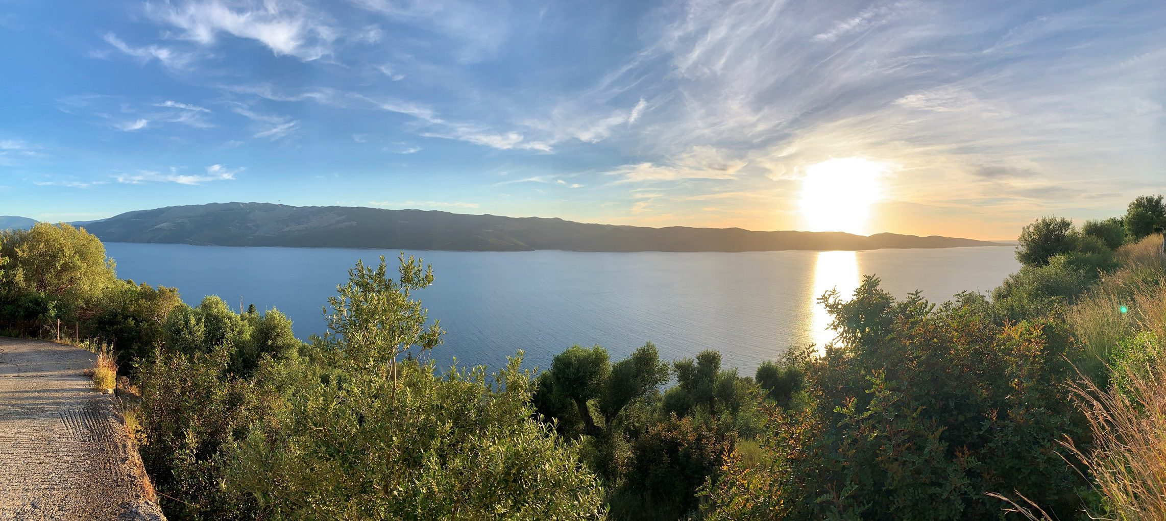 View of land for sale on Ithaca Greece, Lefki