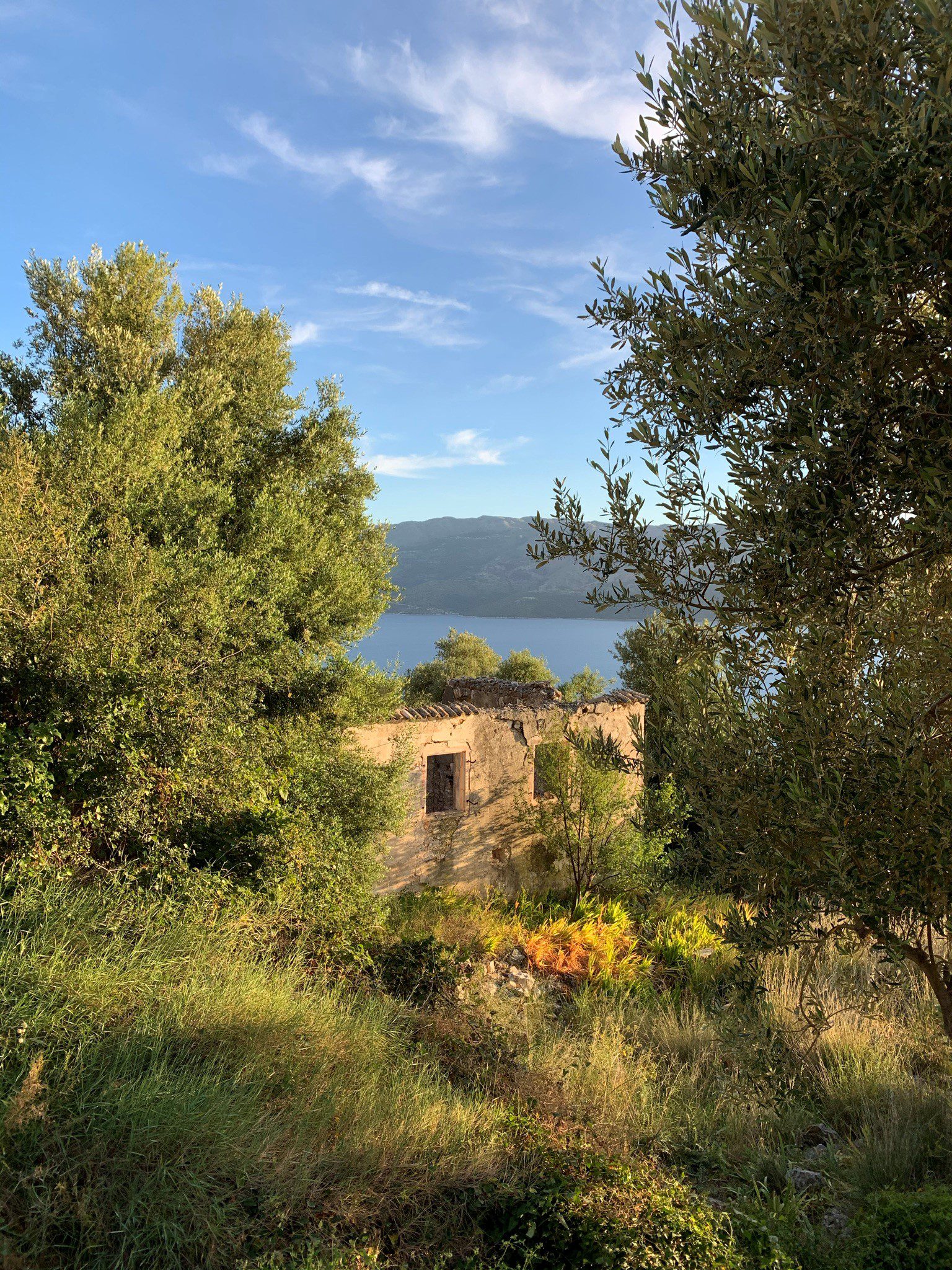 View of land for sale on Ithaca Greece, Lefki