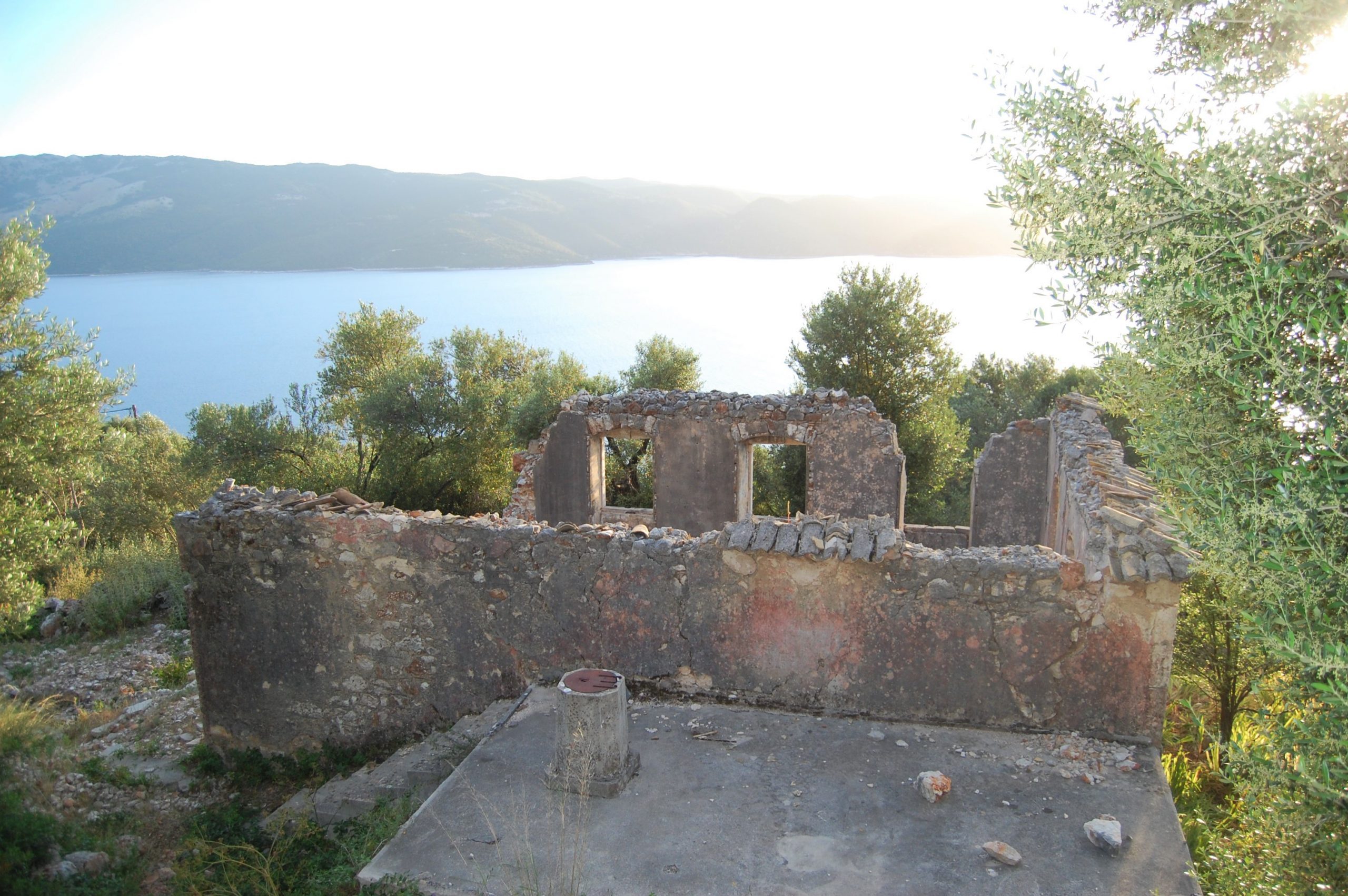 Ruin of land for sale on Ithaca Greece, Lefki