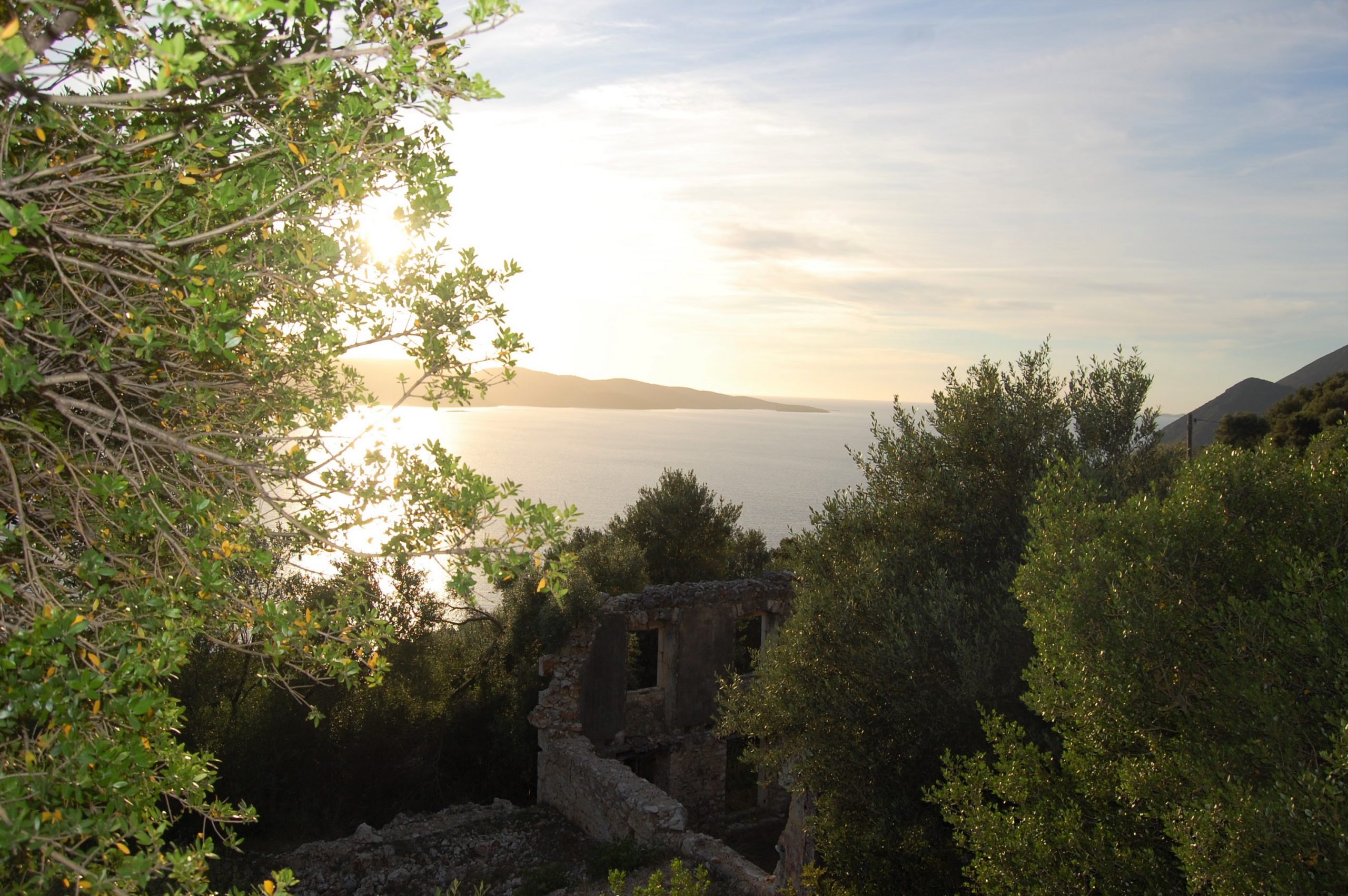 View of land for sale on Ithaca Greece, Lefki
