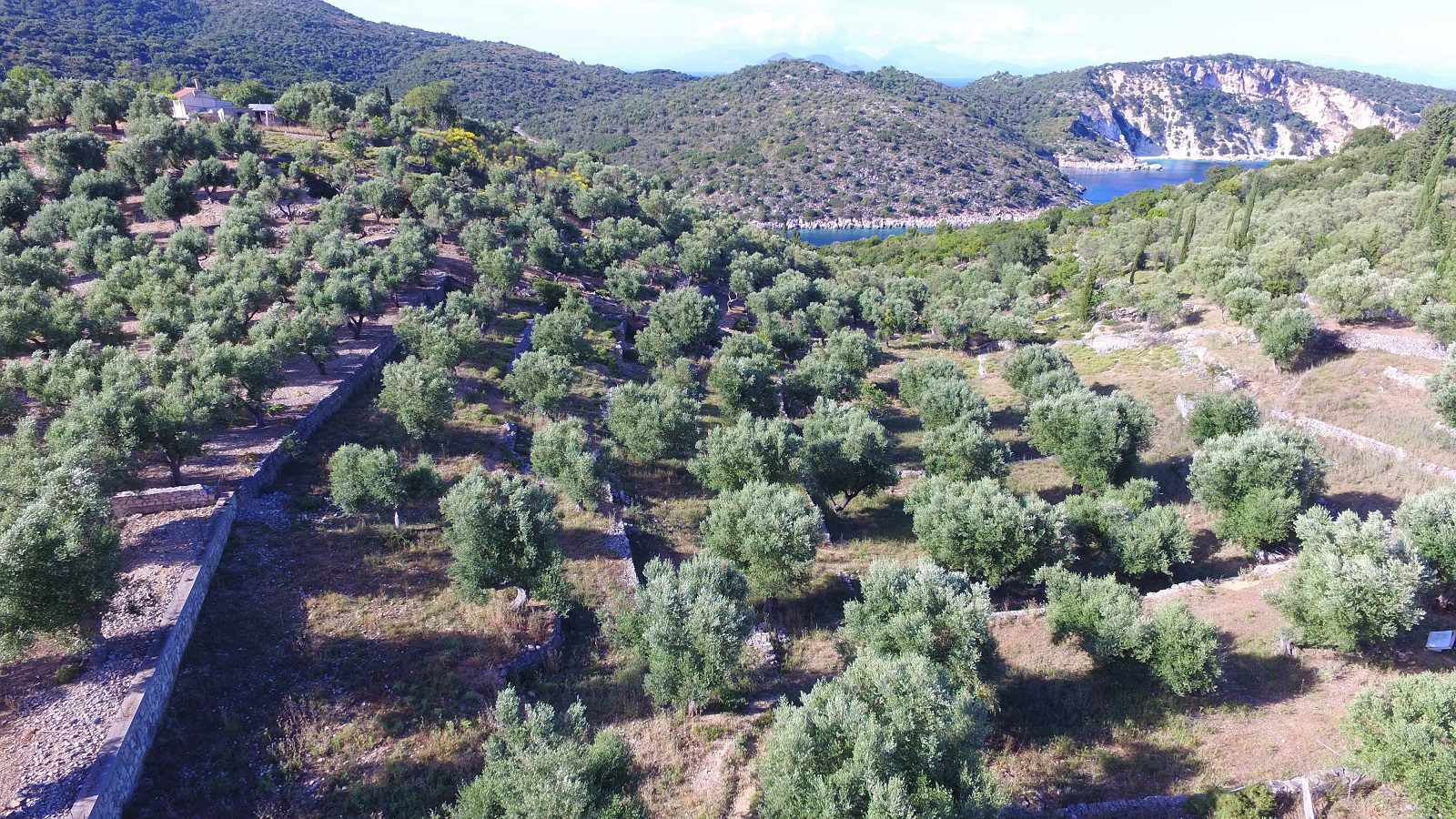 View from land for sale on Ithaca Greece, Vathi