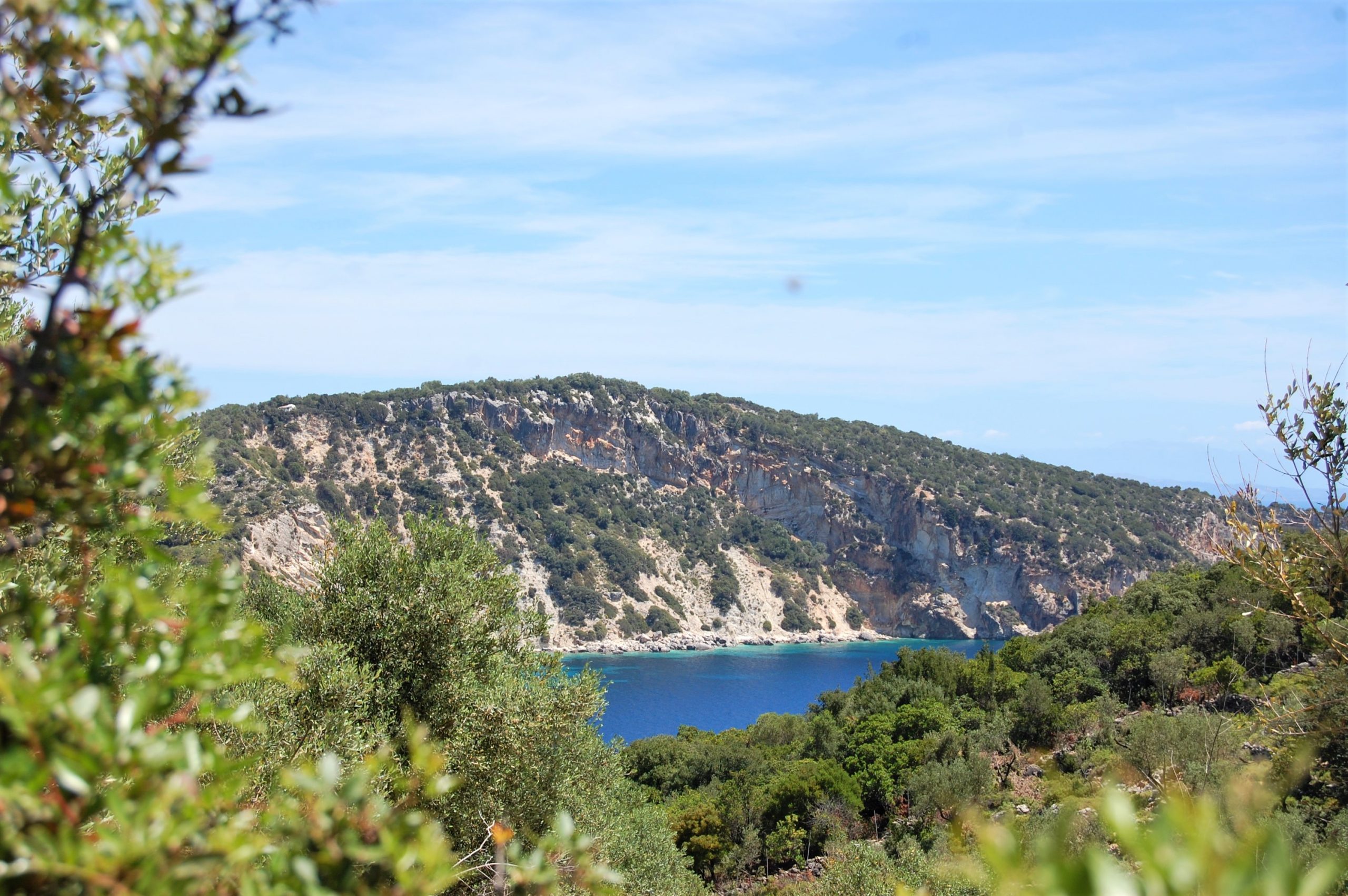 Landscape and terrain of land for sale on Ithaca Greece, Vathi