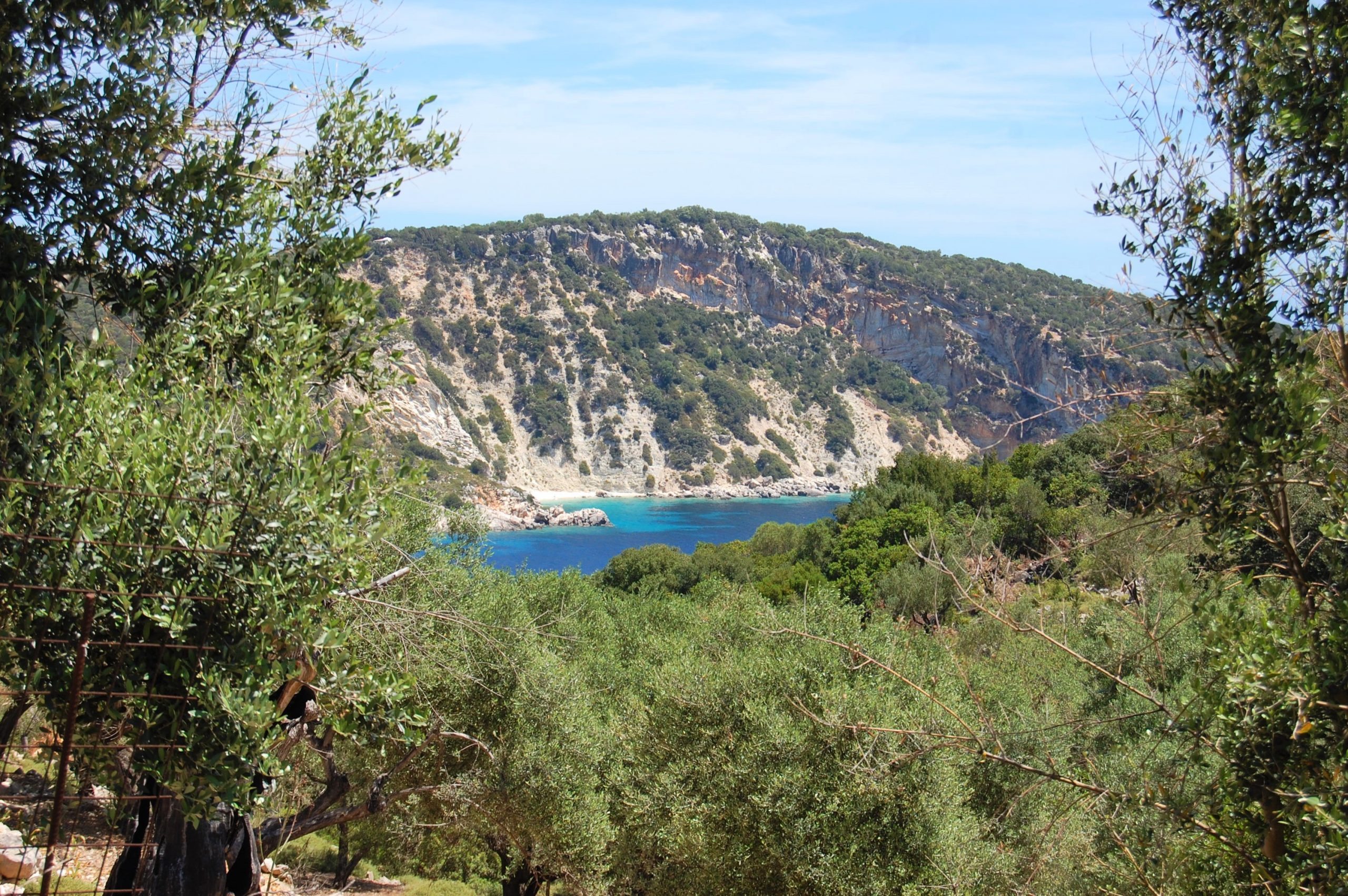 Landscape and terrain of land for sale on Ithaca Greece, Vathi