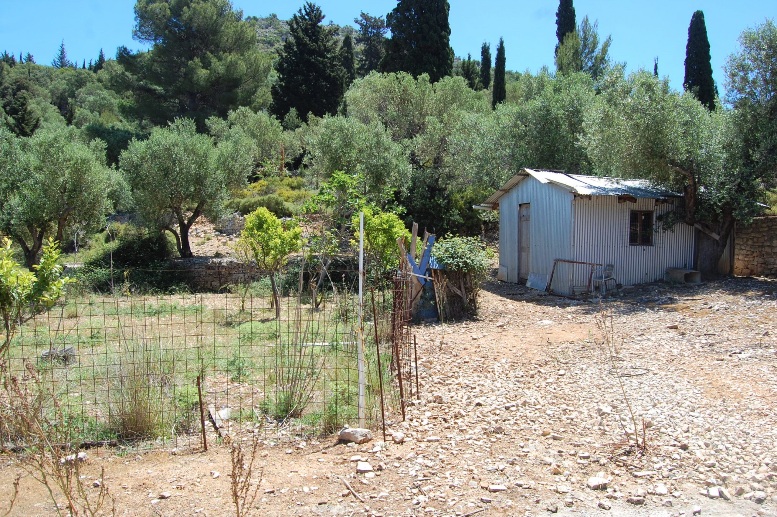 Landscape and terrain of land for sale on Ithaca Greece, Vathi