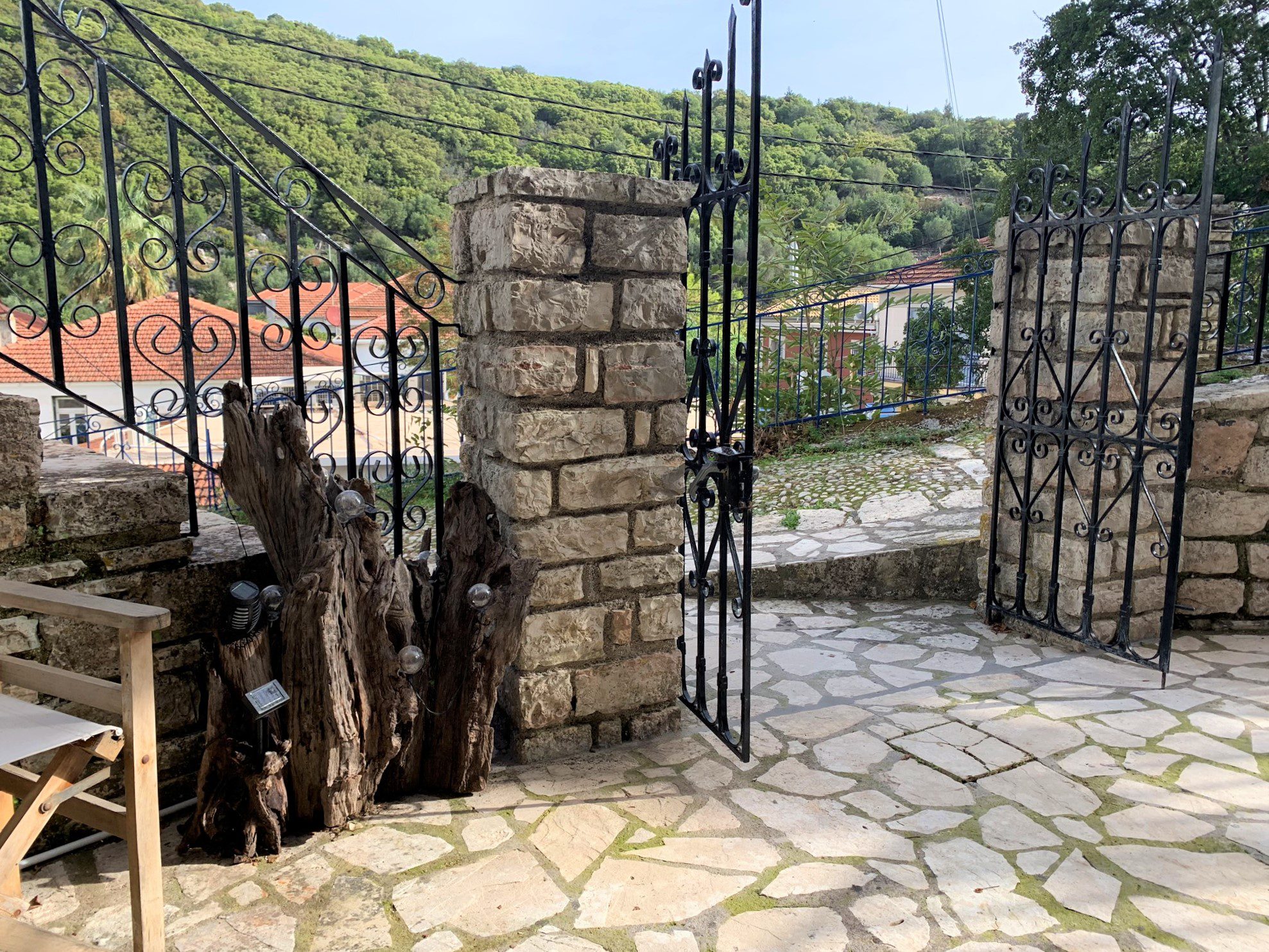 Gate of holiday apartments for rent Ithaca Greece,Kioni