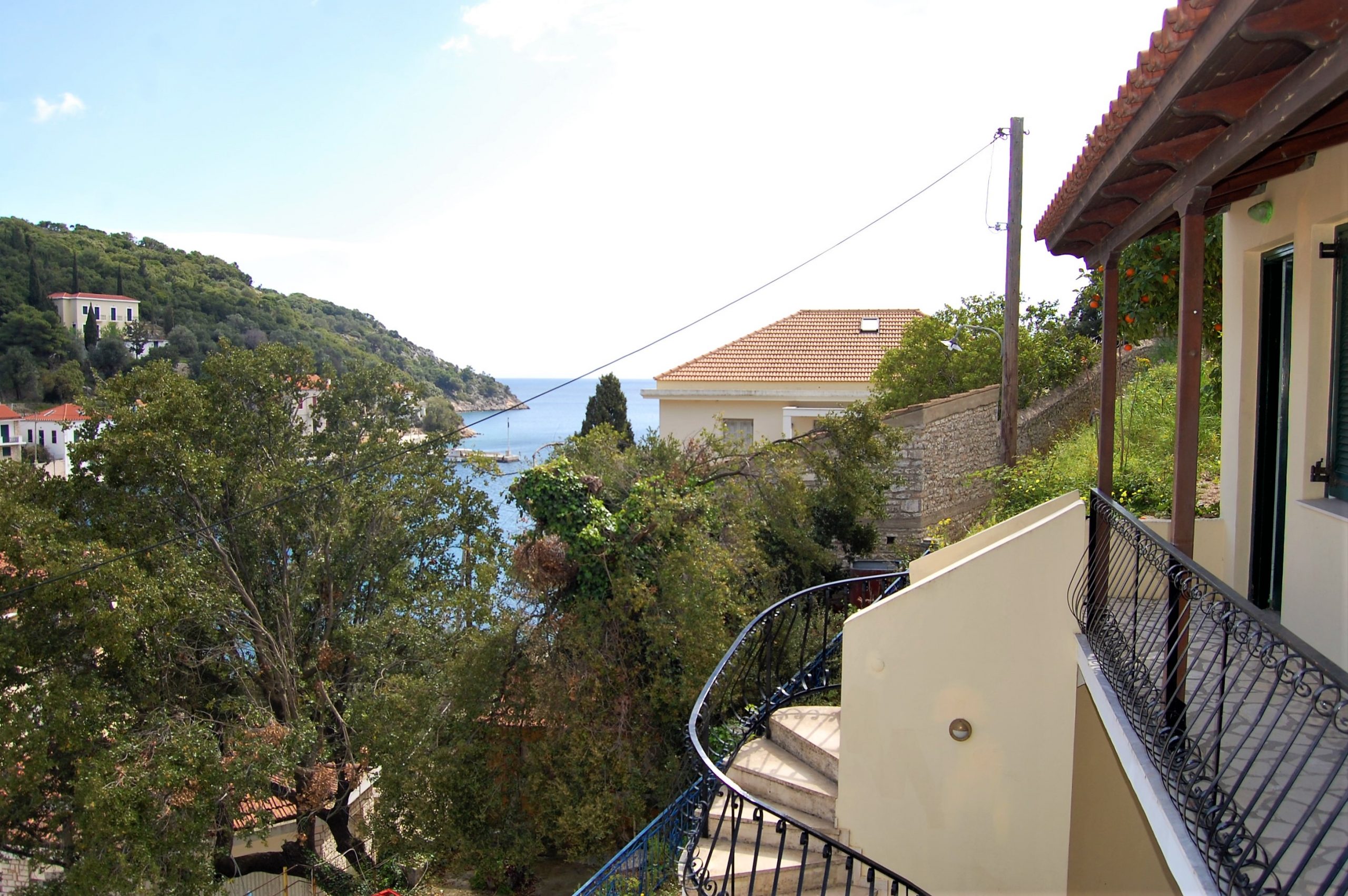 Views of holiday apartments for rent on Ithaca Greece, Kioni