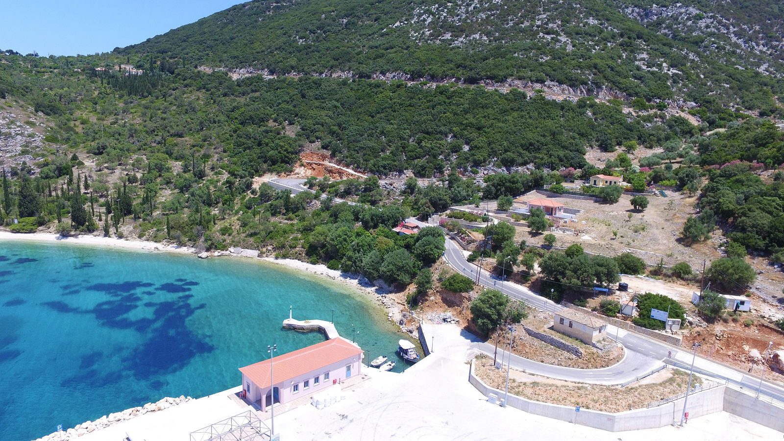 Aerial view of building for sale Ithaca Greece, Piso Aetos