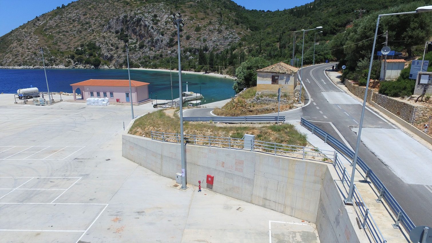 Aerial view of building for sale Ithaca Greece, Piso Aetos