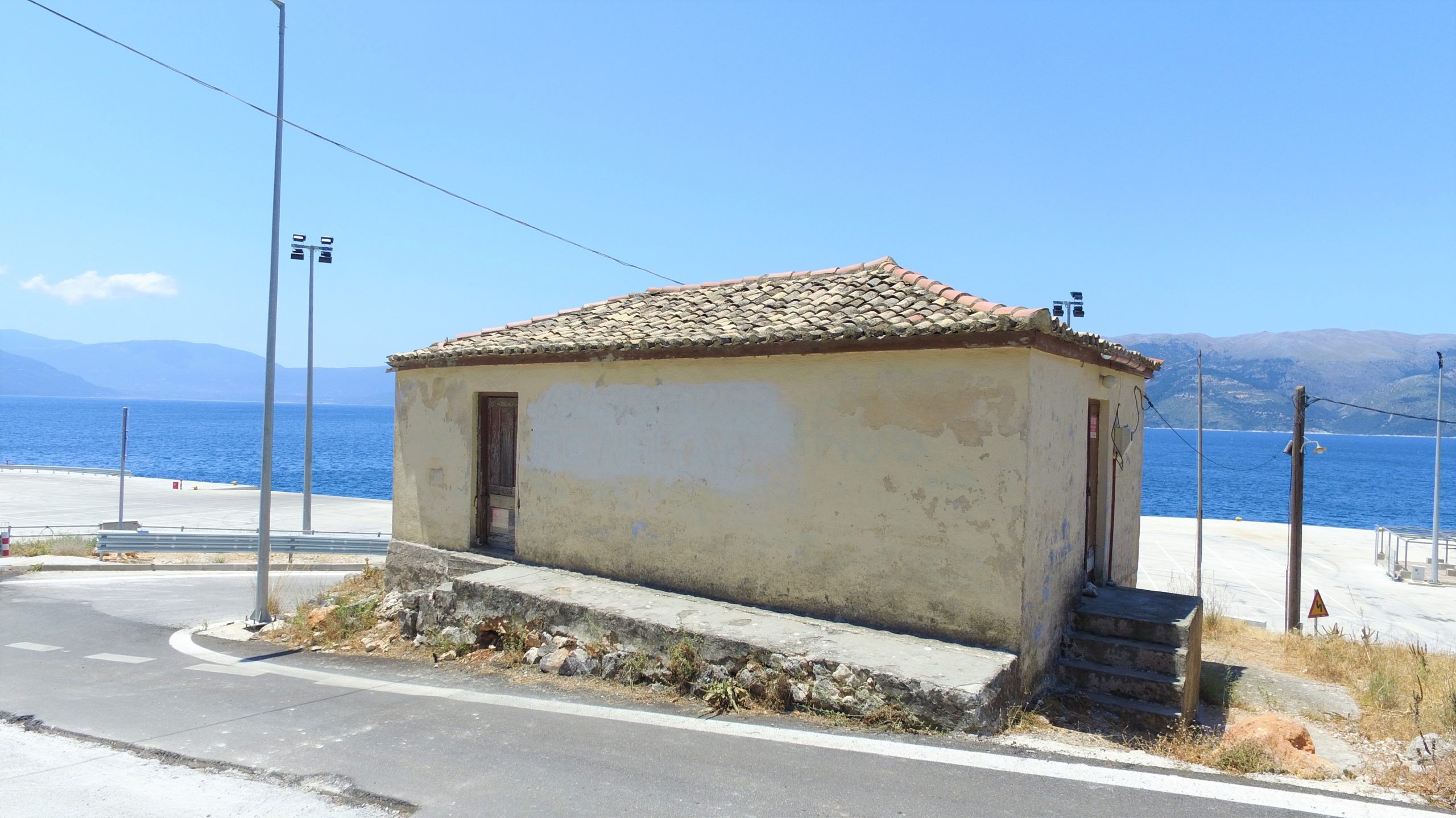 Aerial view of building for sale Ithaca Greece, Piso Aetos