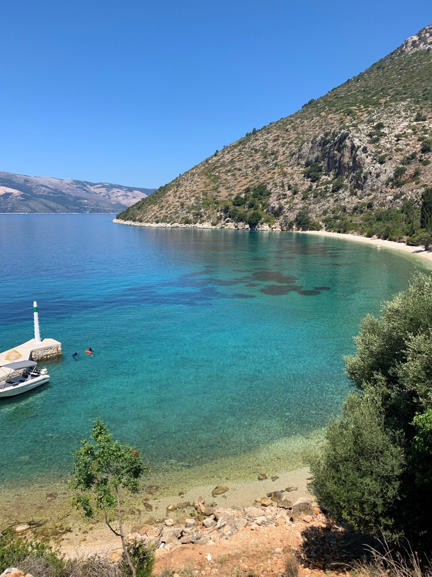 Beach next to house for sale on Ithaca Greece, Piso Aetos