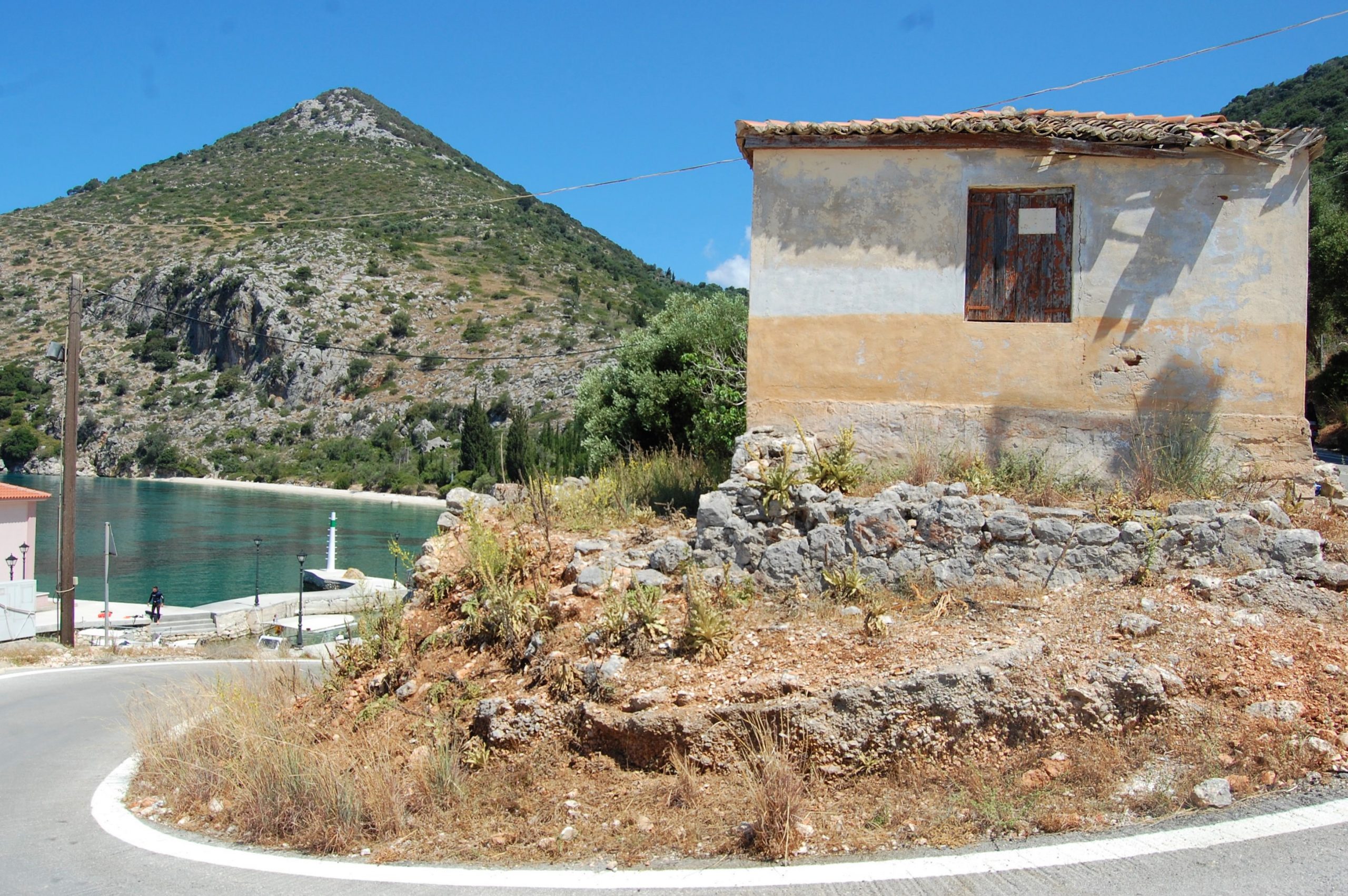 Exterior of house for sale on Ithaca Greece, Piso Aetos