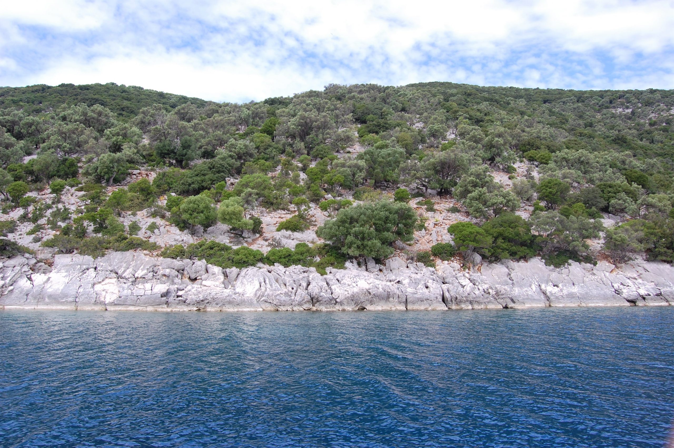 View from distance of land for sale on Ithaca Greece, Meganisi