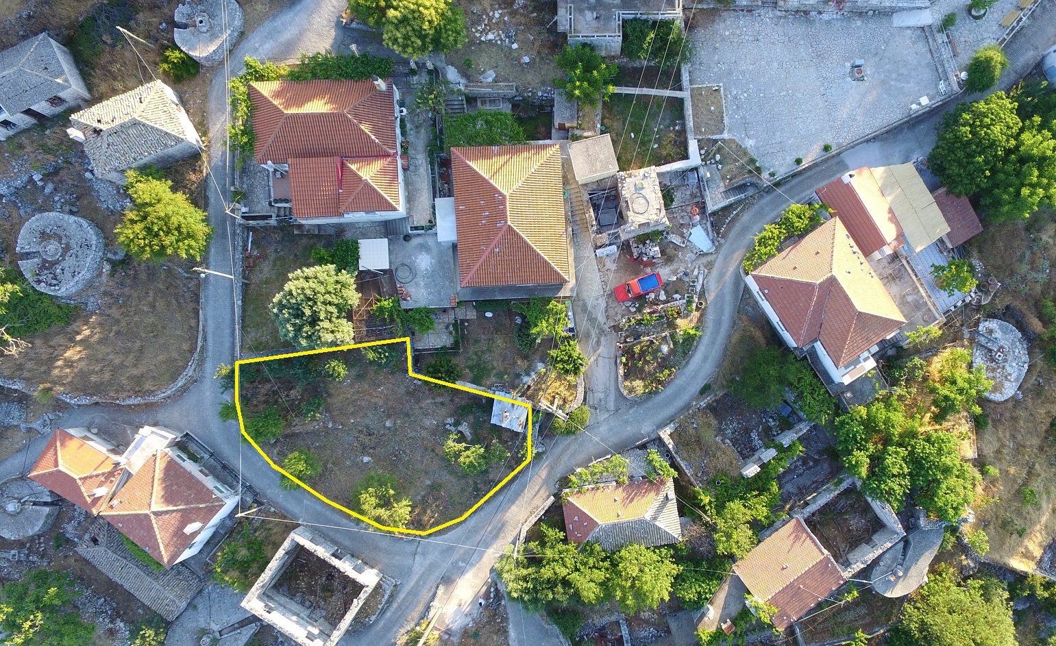 Aerial view of land for sale Ithaca Greece, Anoghi