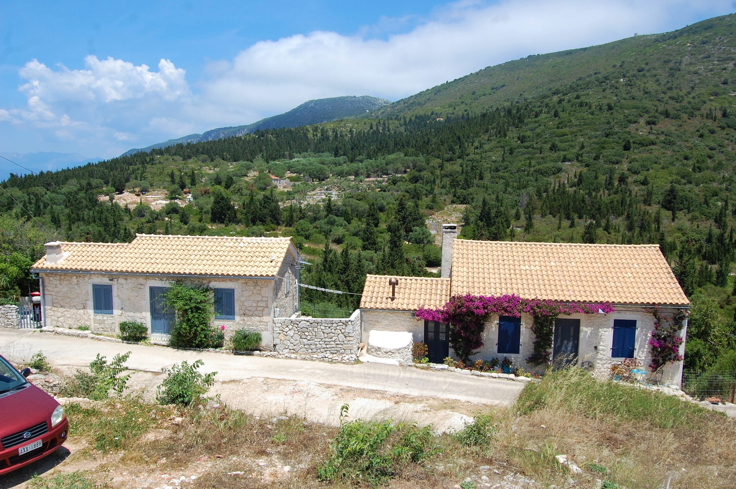 Landscape and terrain of land for sale on Ithaca Greece, Ag Saranta
