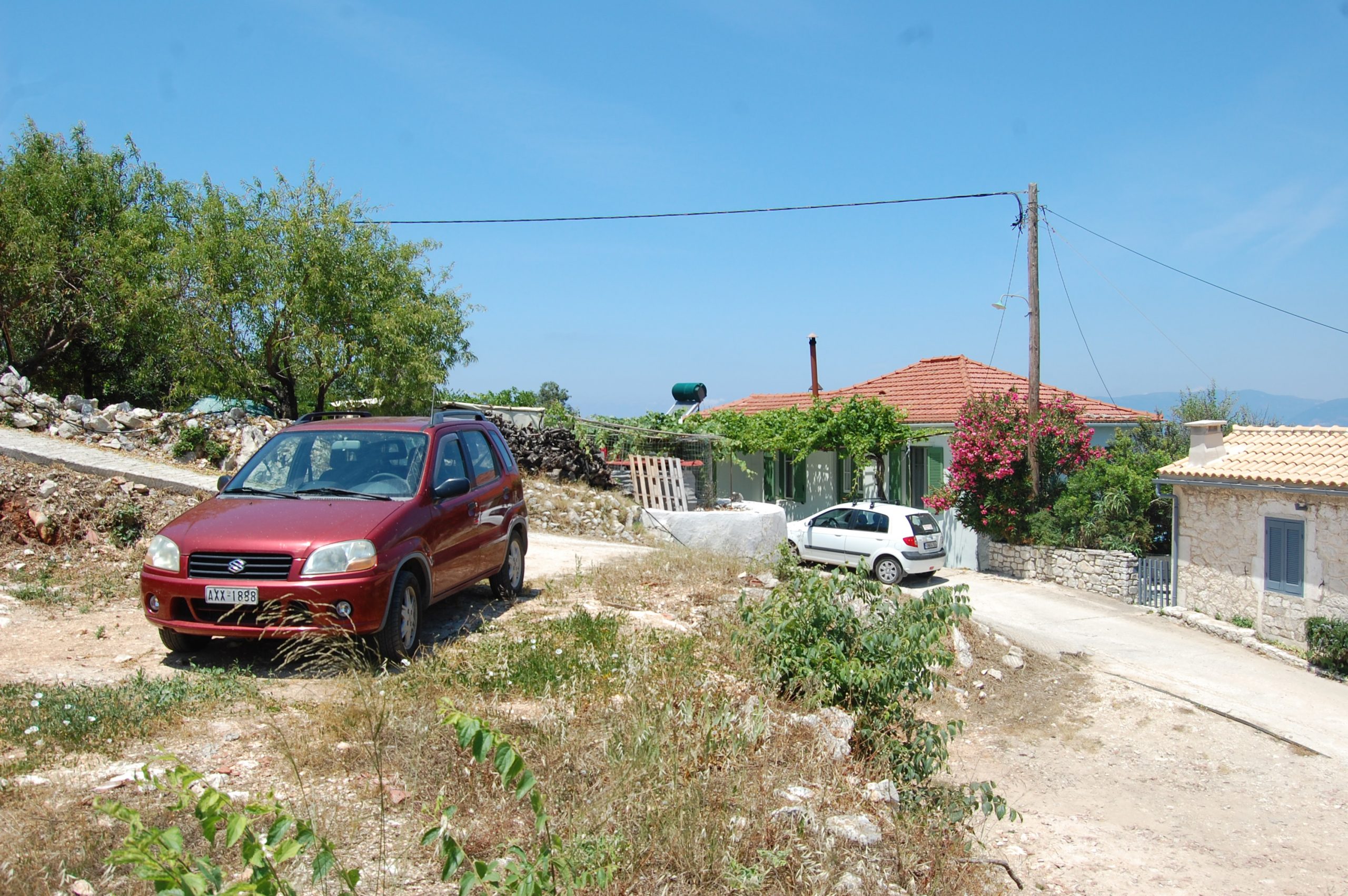 Landscape and terrain of land for sale on Ithaca Greece, Ag Saranta