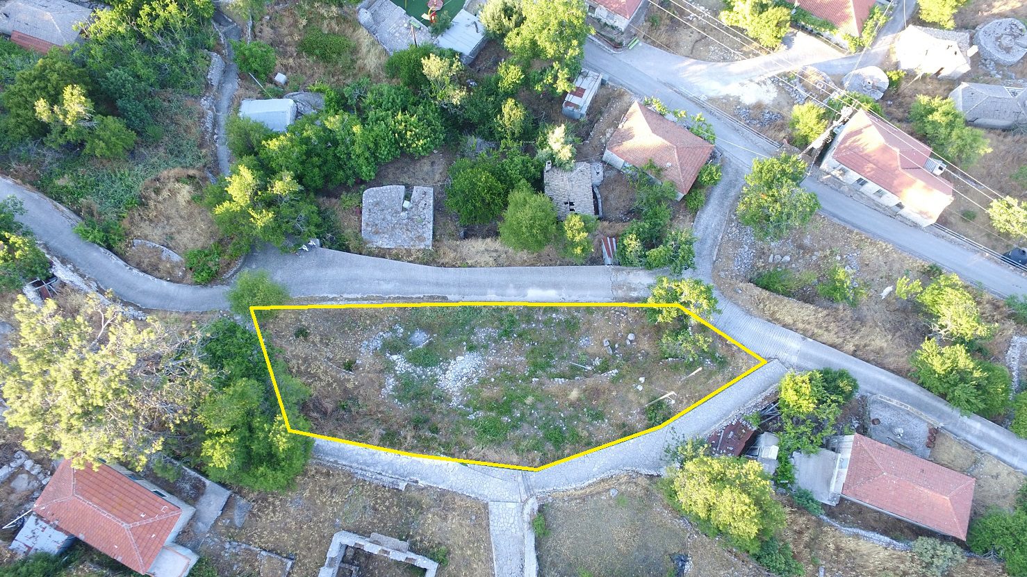 Aerial view of land for sale Ithaca Greece, Anoghi