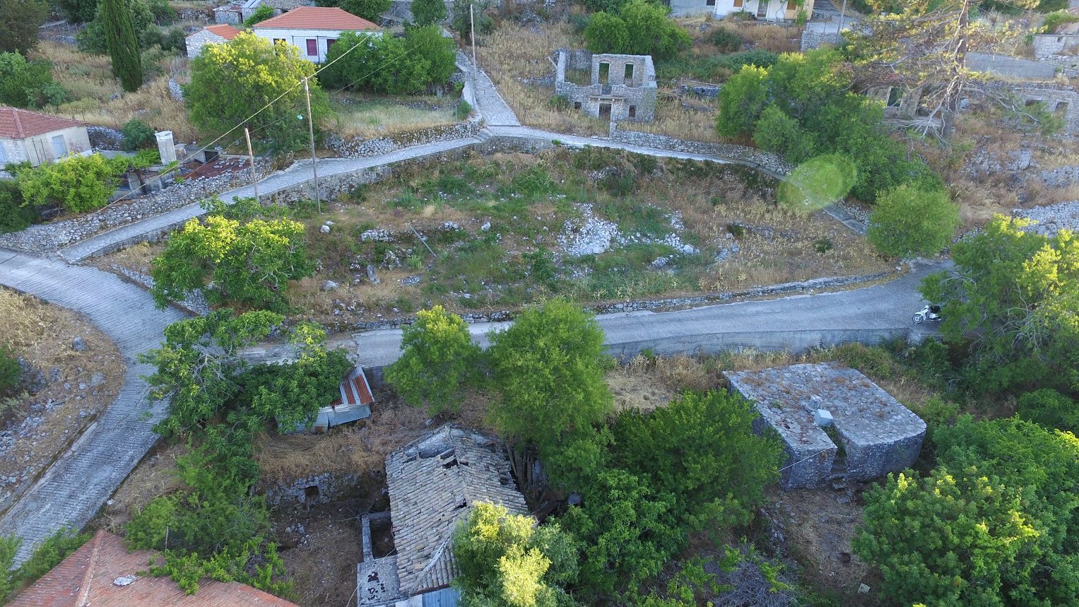 Aerial view of land for sale Ithaca Greece, Anoghi