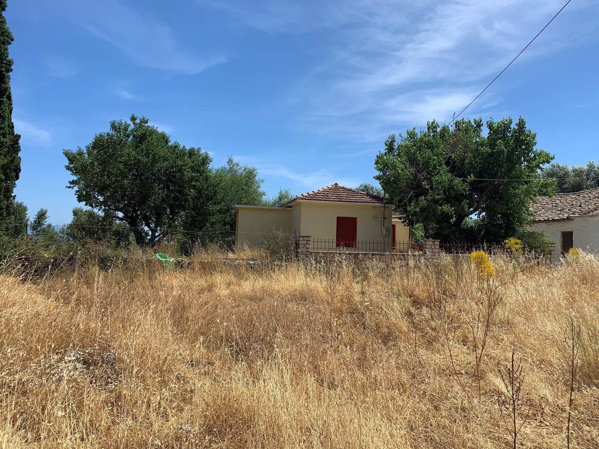 Landscape and terrain of land for sale on Ithaca Greece, Perachori