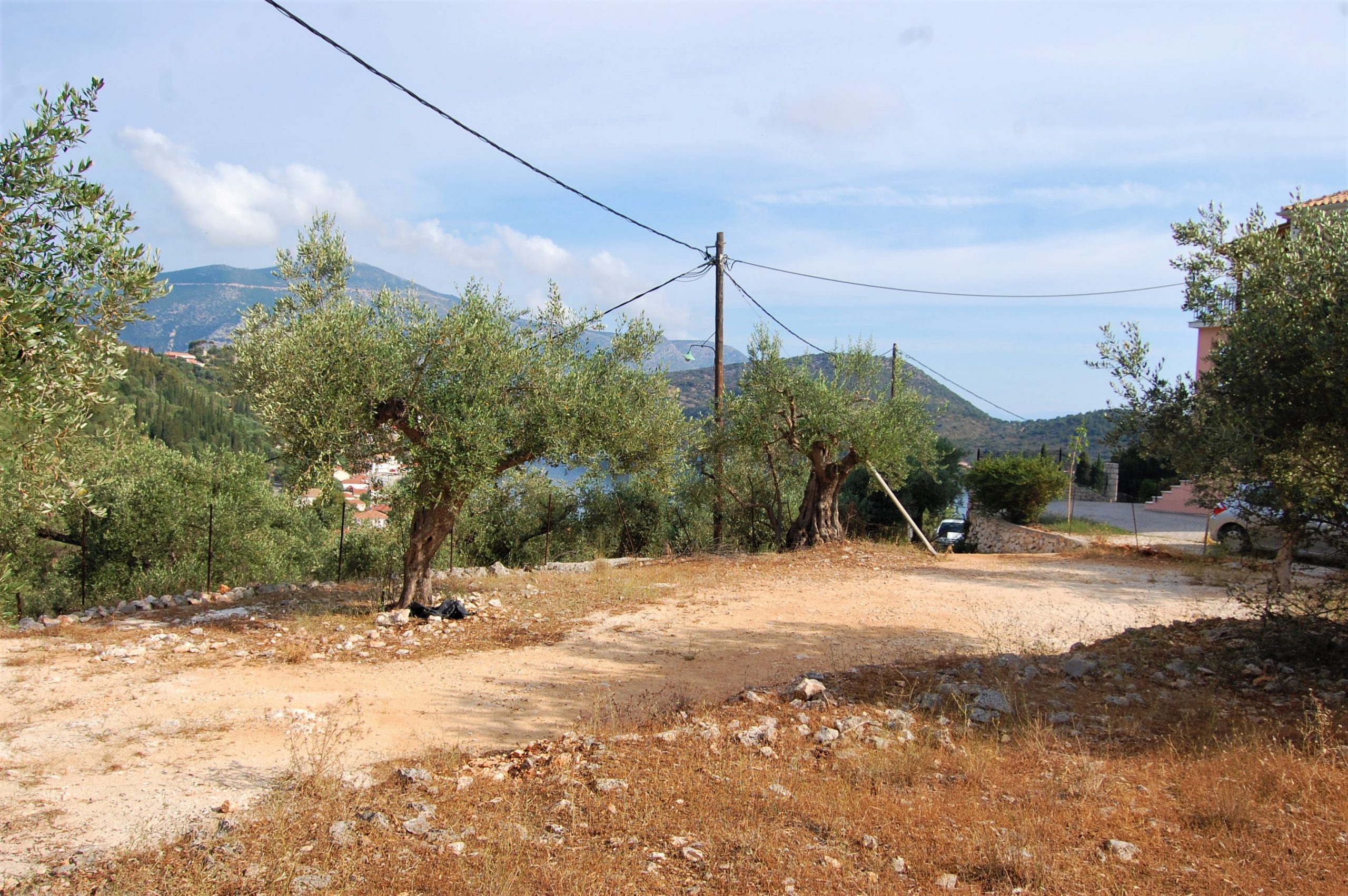 Terrain and landscape of land for sale on Ithaca Greece, Vathi
