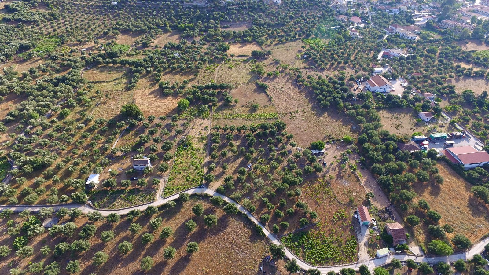 Aerial view of land for sale in Ithaca Greece Vathi