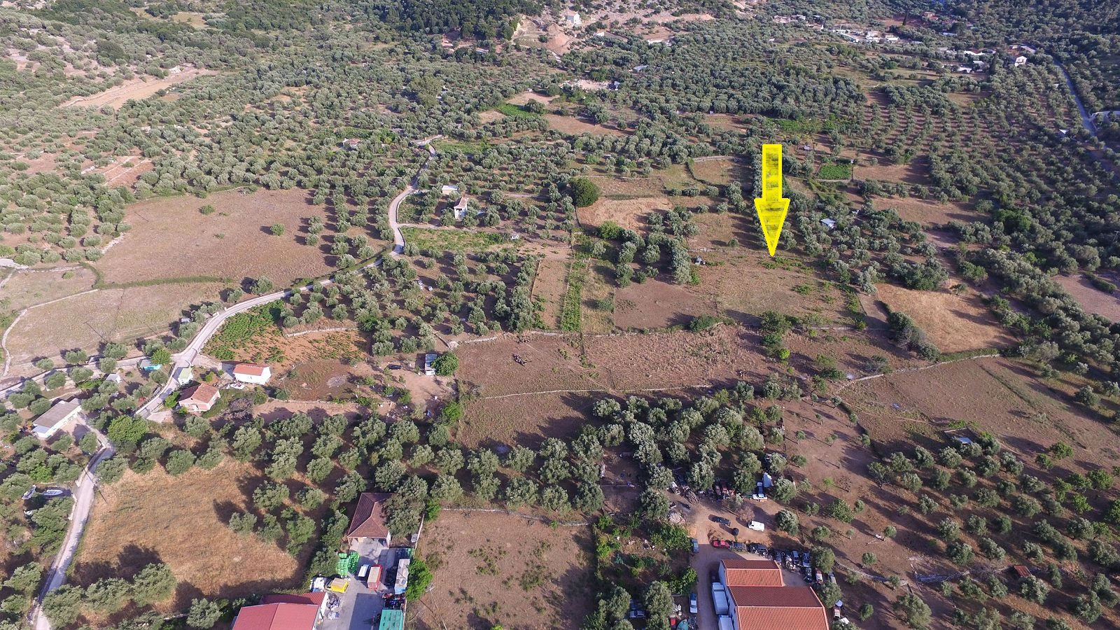 Aerial view and location of land for sale Ithaca Greece, Vathi