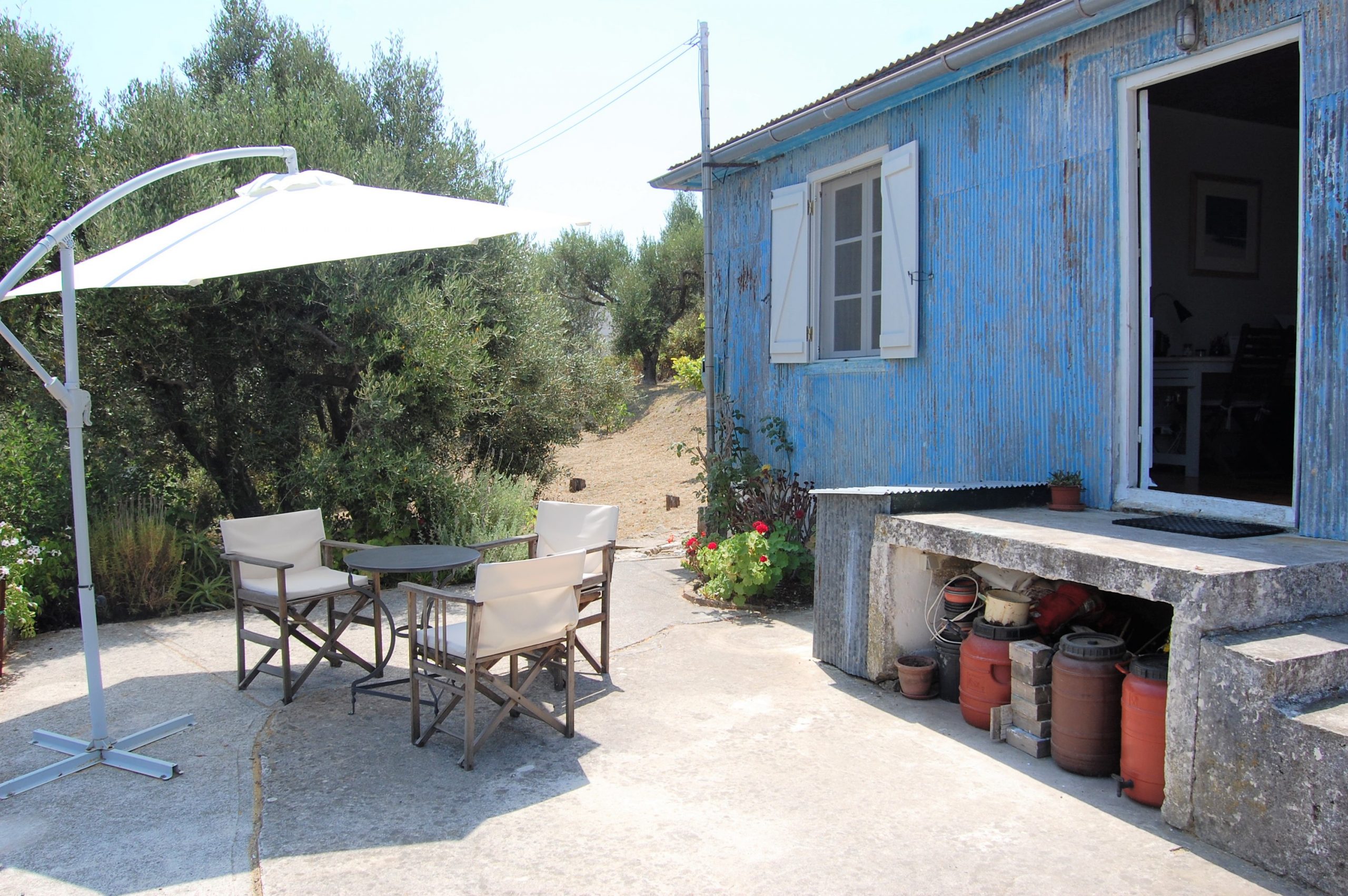 Outdoor terrace of house for sale in Ithaca Greece,Ag Saranta
