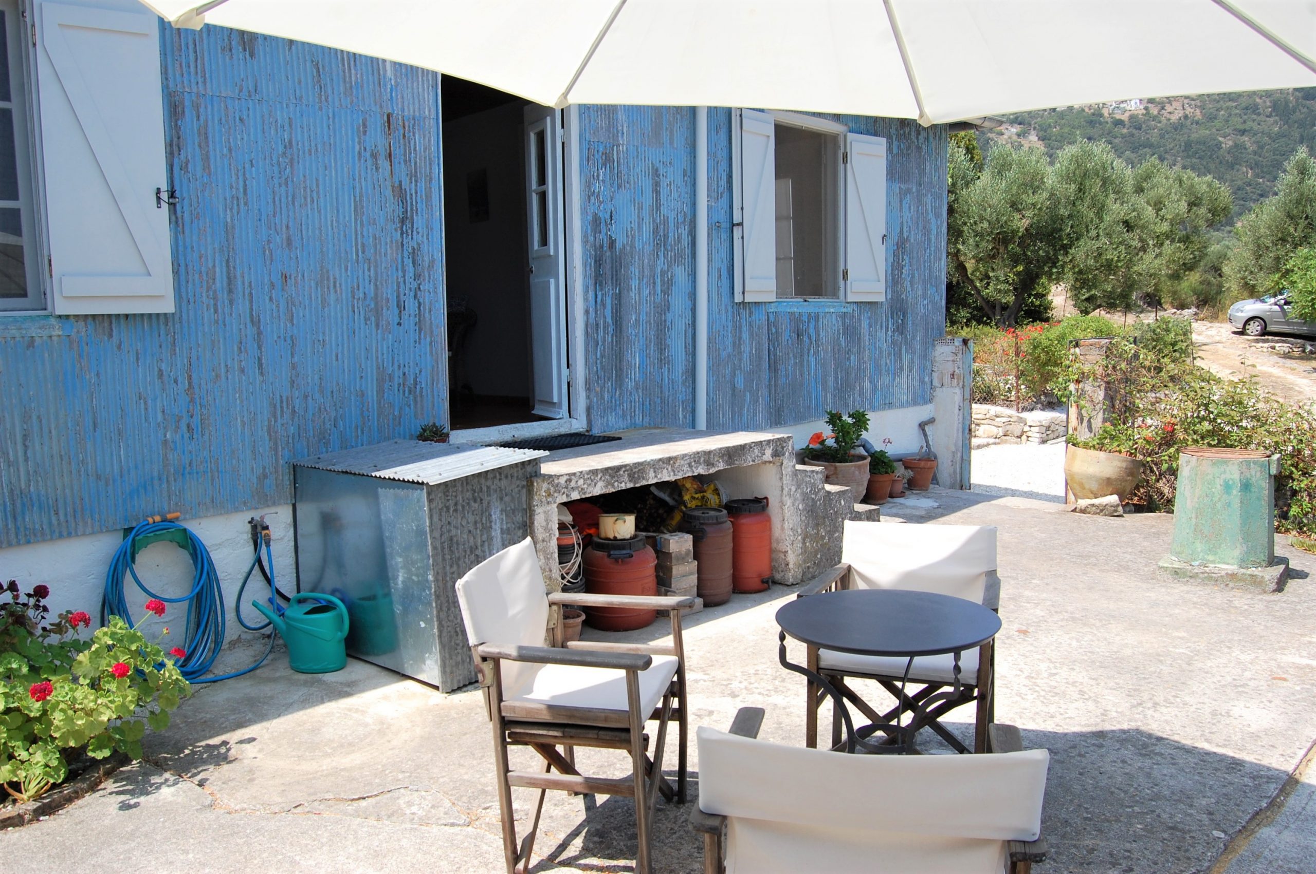 Outdoor terrace of house for sale in Ithaca Greece,Ag Saranta