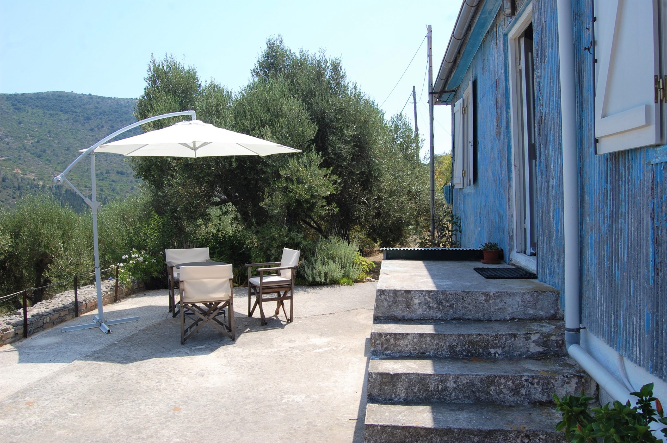 Outdoor terrace of house for sale in Ithaca Greece,Ag Saranta