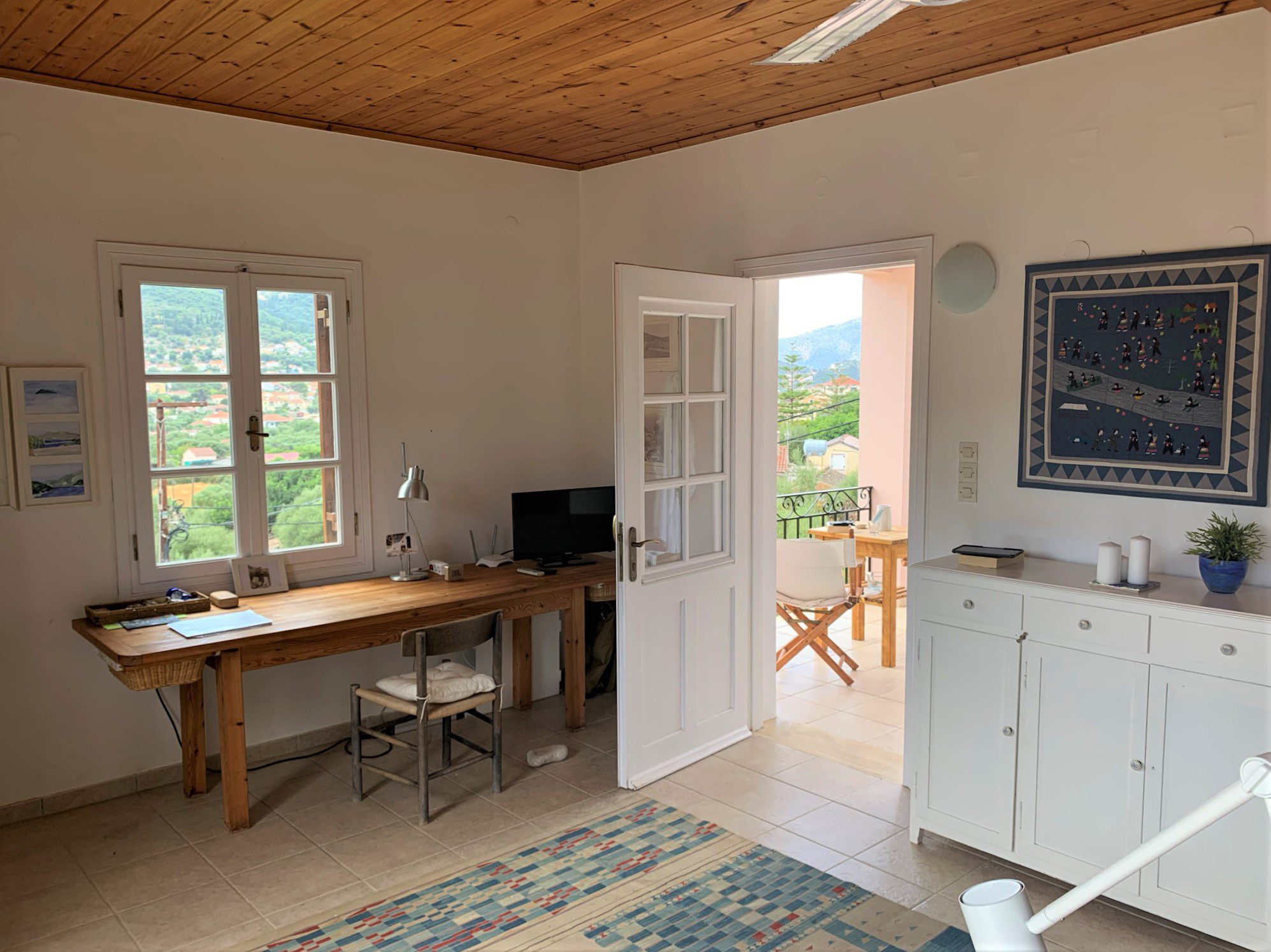 Living room of house for sale in Ithaca Greece, Vathi