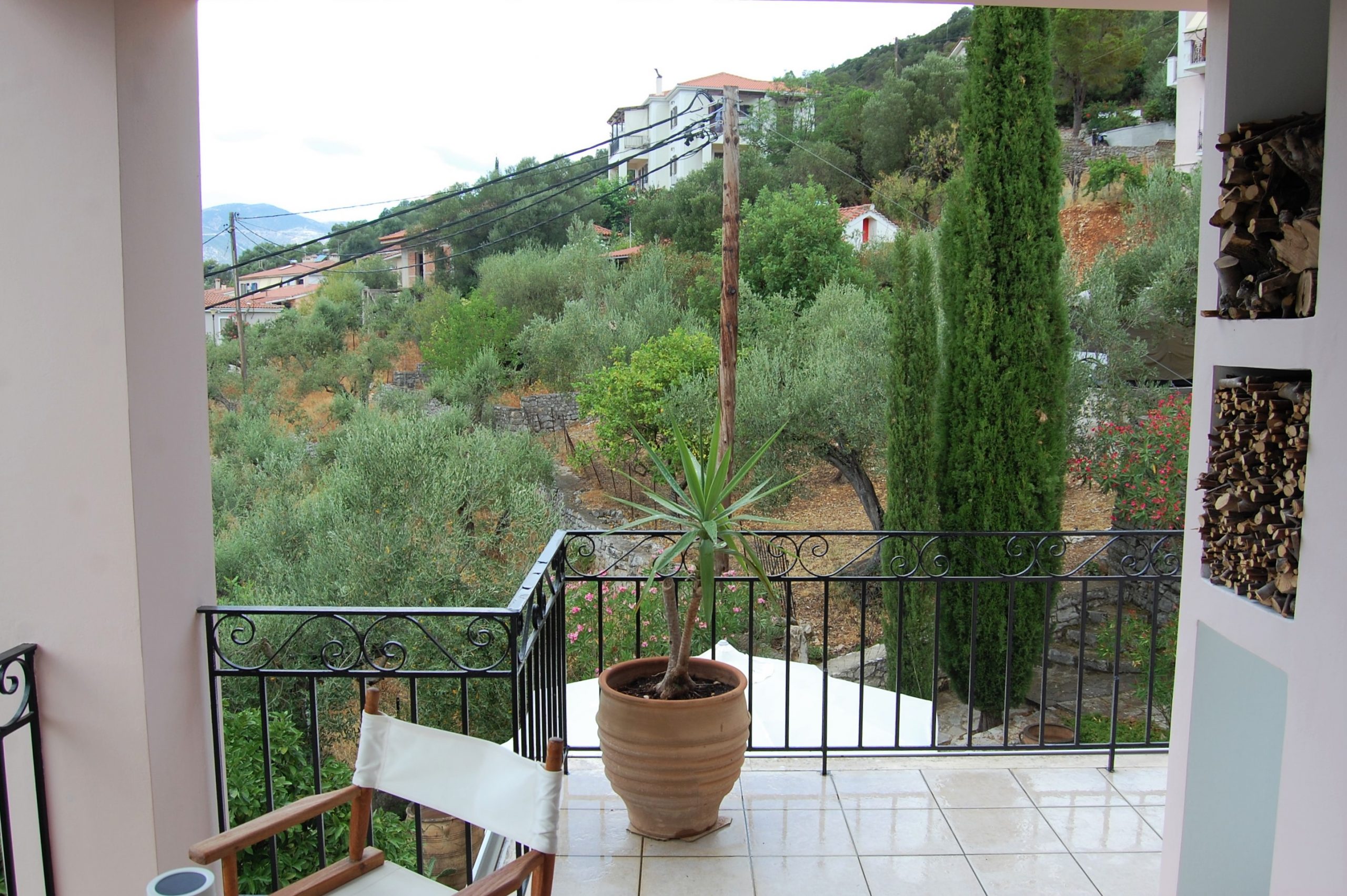 Balcony of house for sale in Ithaca Greece, Vathi