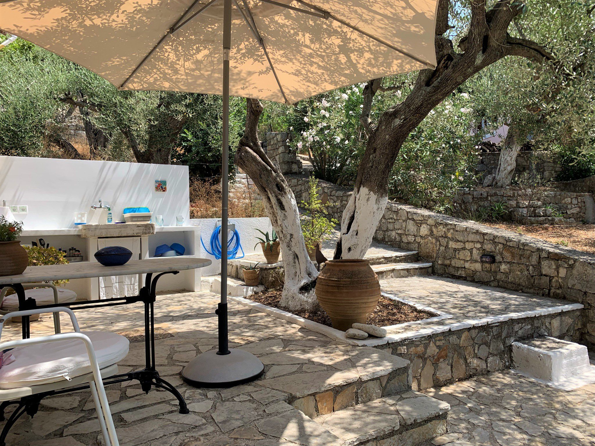 Stone terrace and garden house for sale in Ithaca Greece, Vathi
