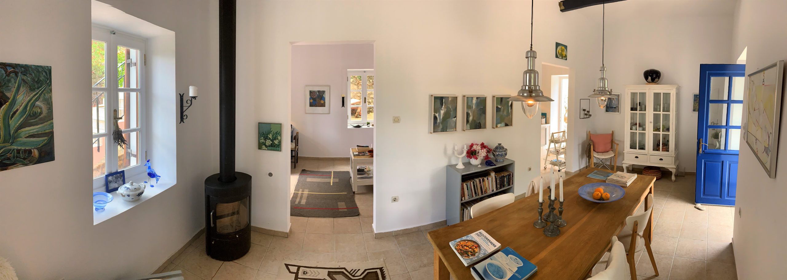 Living room of house for sale in Ithaca Greece, Vathi