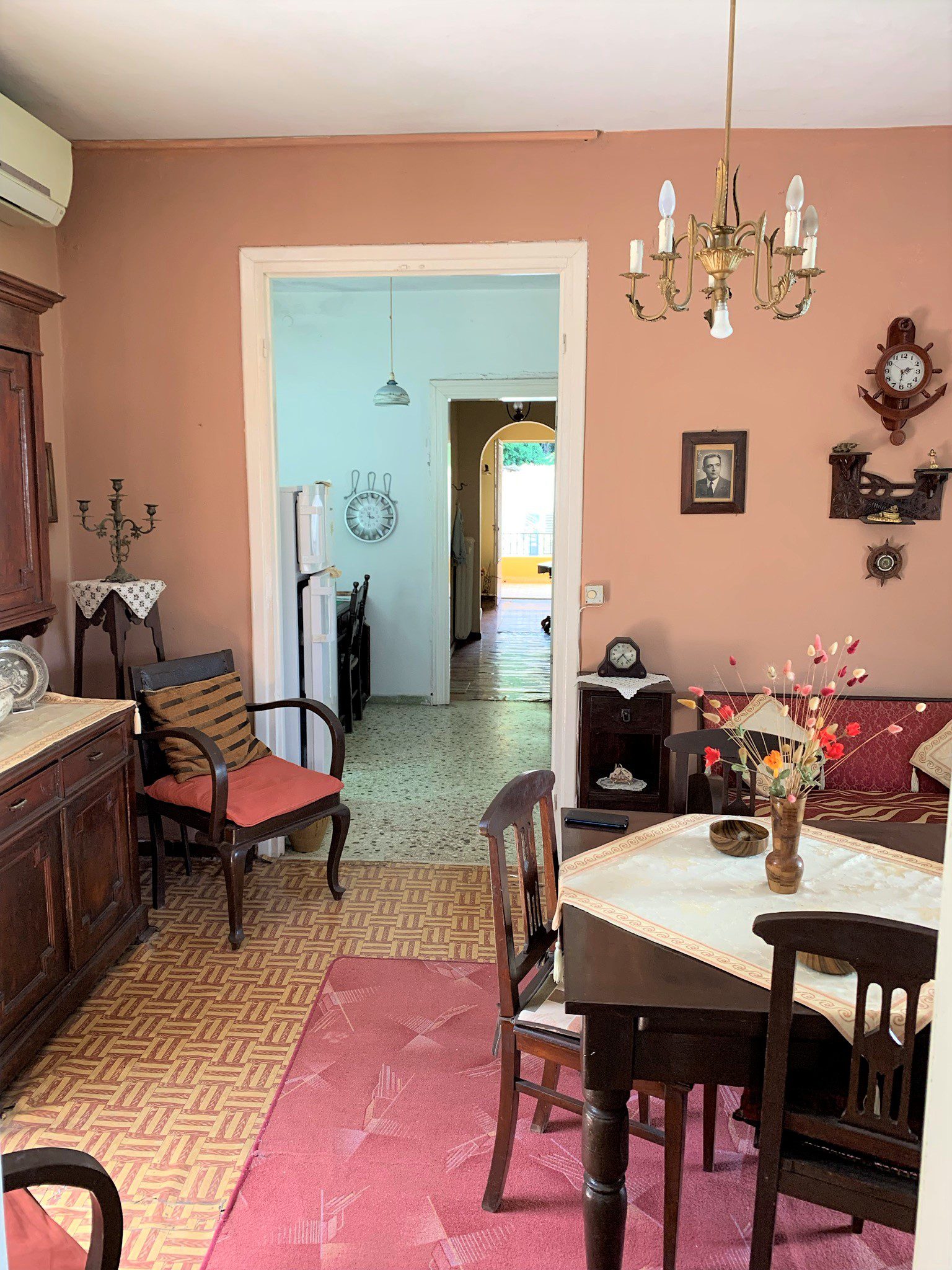 Living room of house for sale in Ithaca Greece, Vathi
