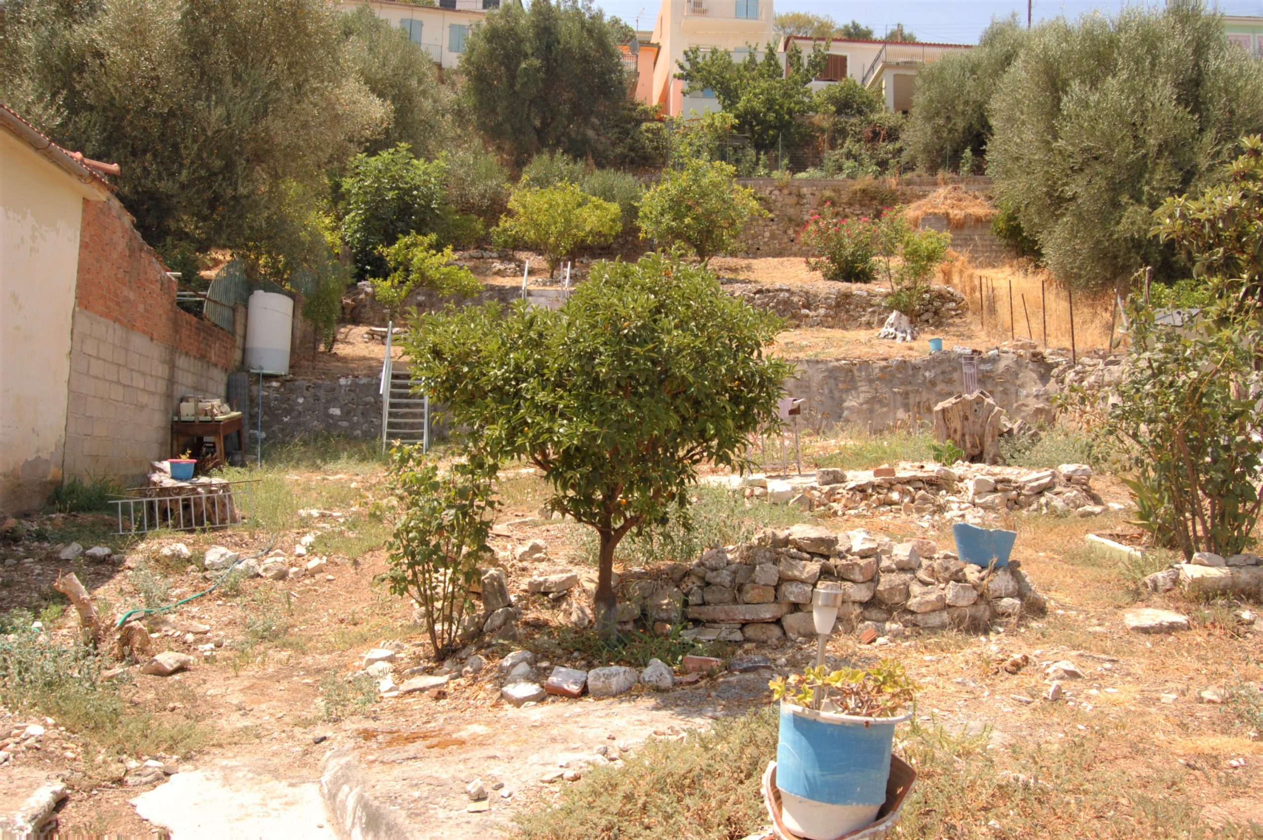 Landscape and terrain from land for sale in Ithaca Greece, Vathi