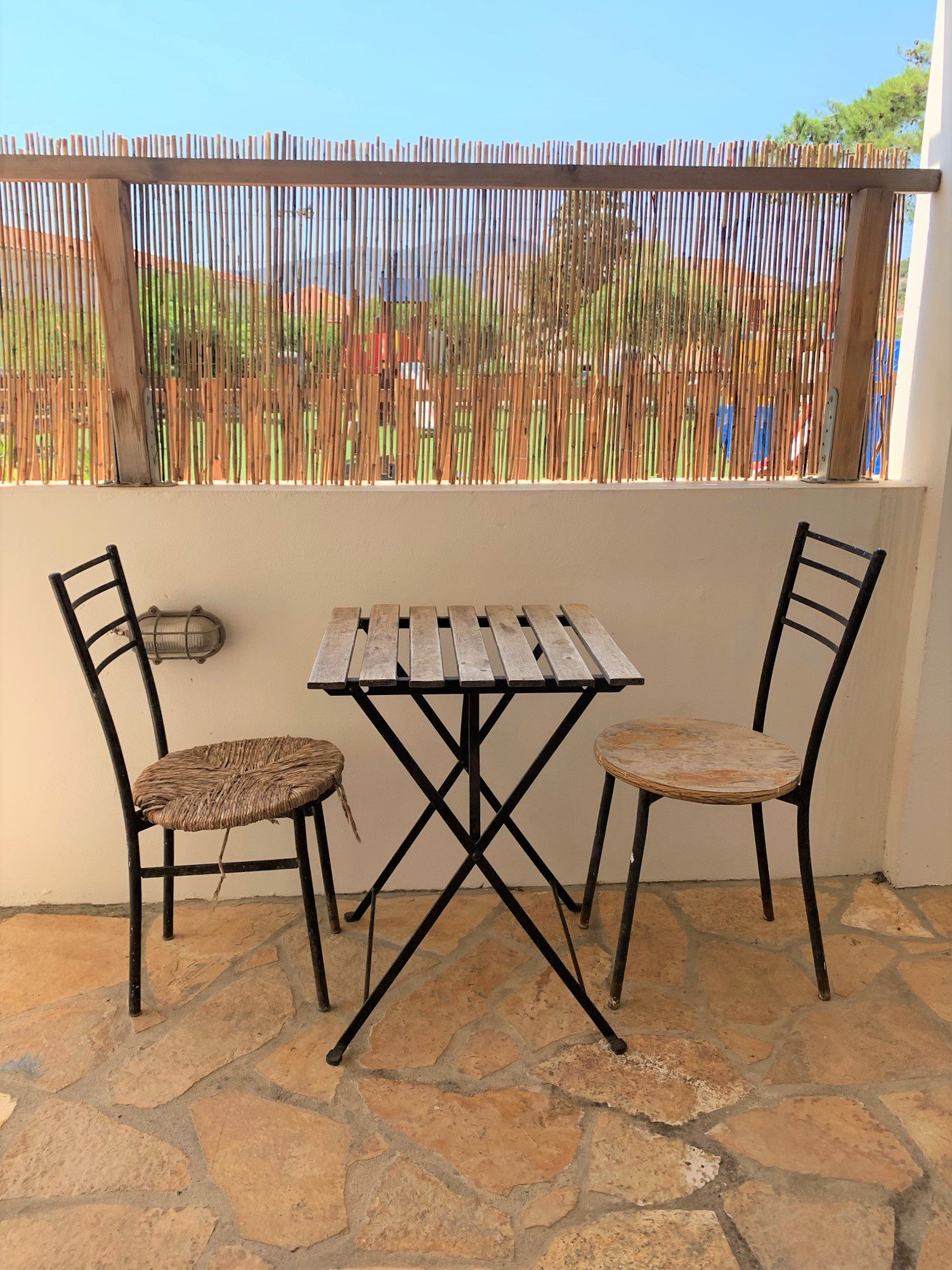 Outside balcony of house for rent in Ithaca Greece, Vathi