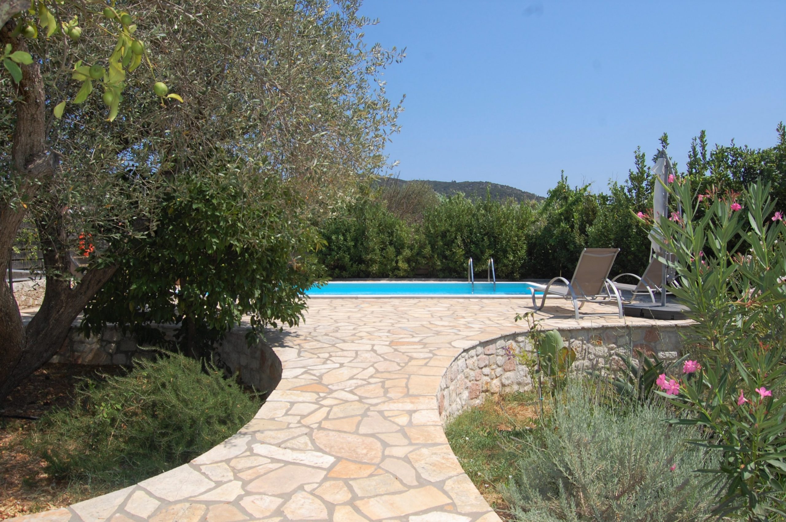 Swimming pool of house for rent in Ithaca Greece, Vathi