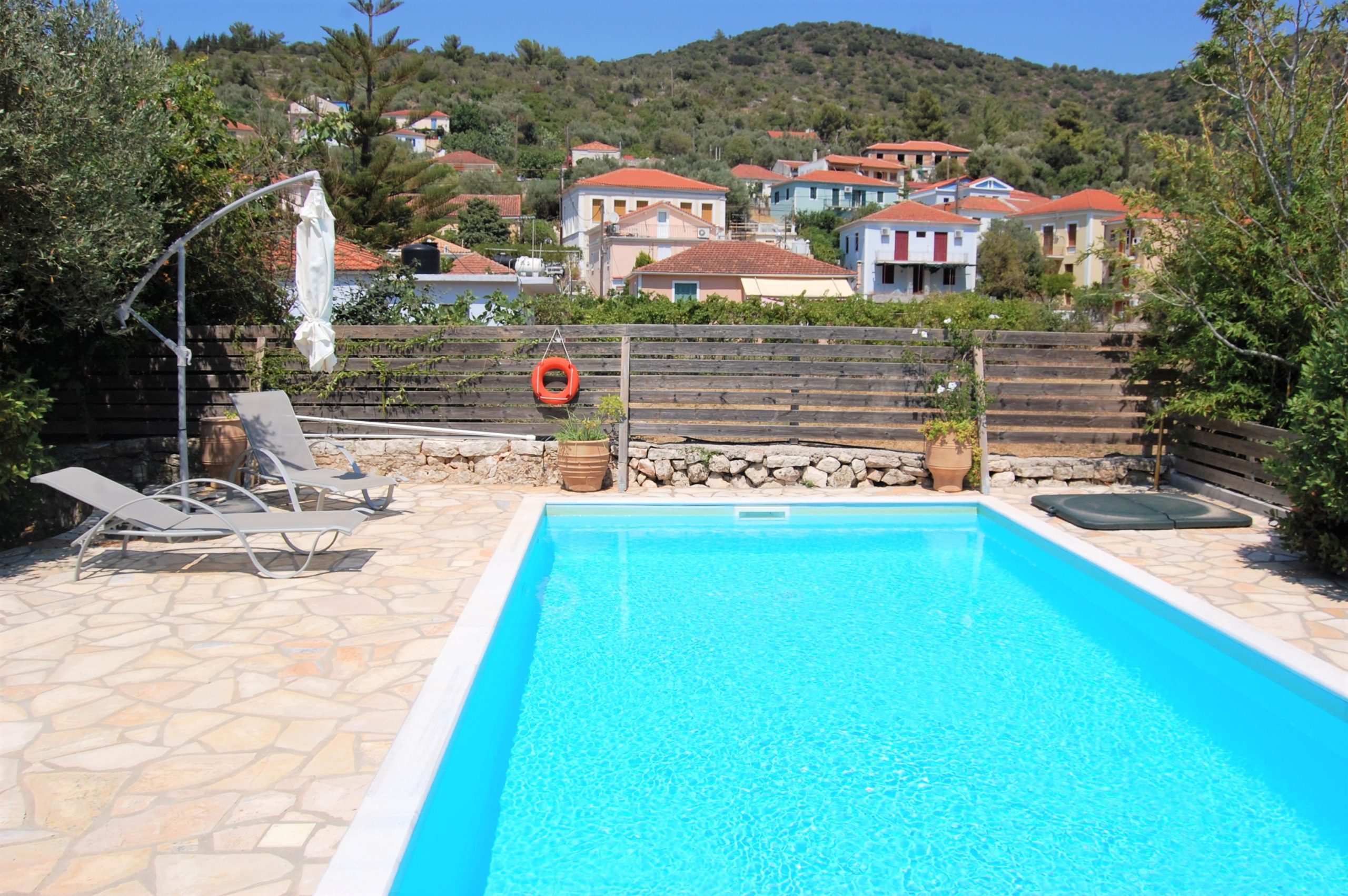 Swimming pool of house for rent in Ithaca Greece, Vathi