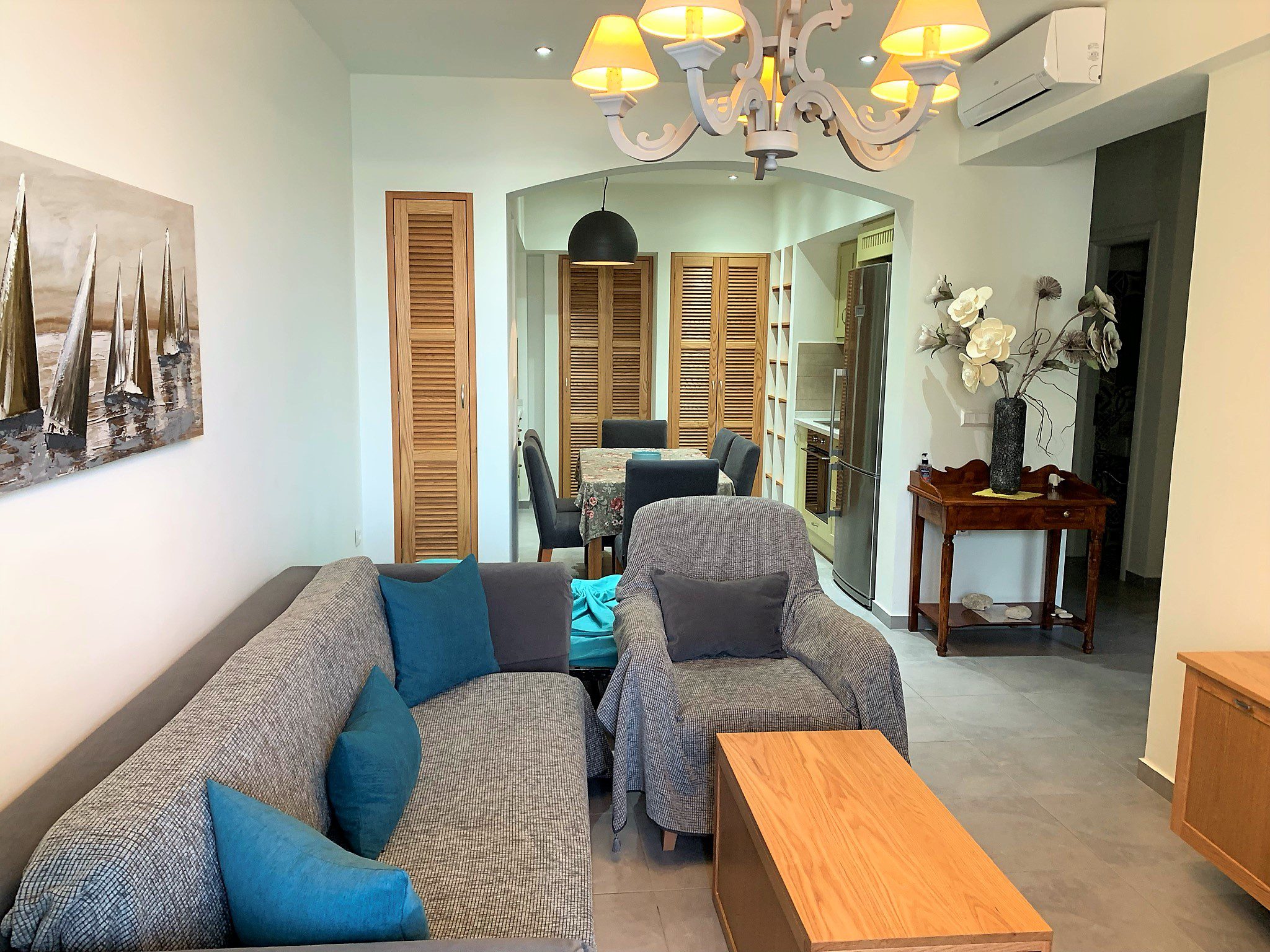 Interior of apartment for rent in Ithaca Greece, Frikes