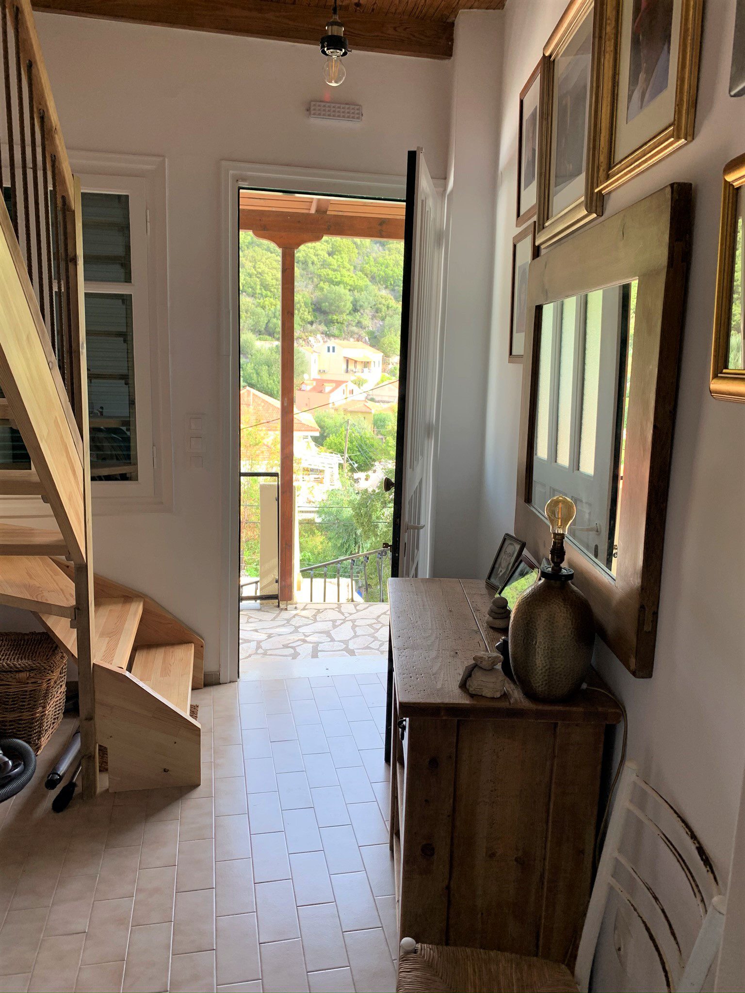 Interior of house insided complex apartments for sale in Ithaca Greece, Kioni