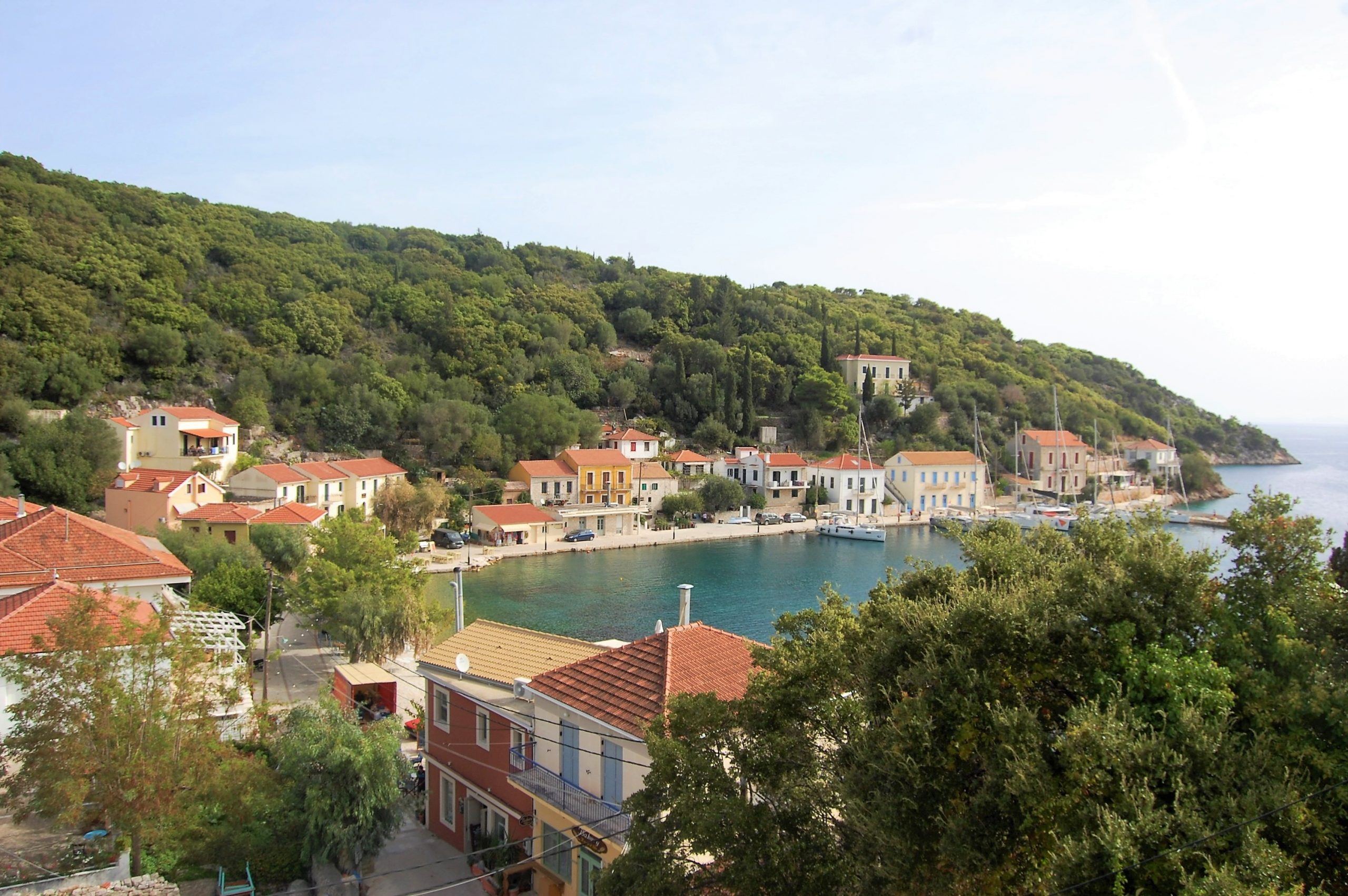 Balcony views of apartments for sale in Ithaca Greece, Kioni