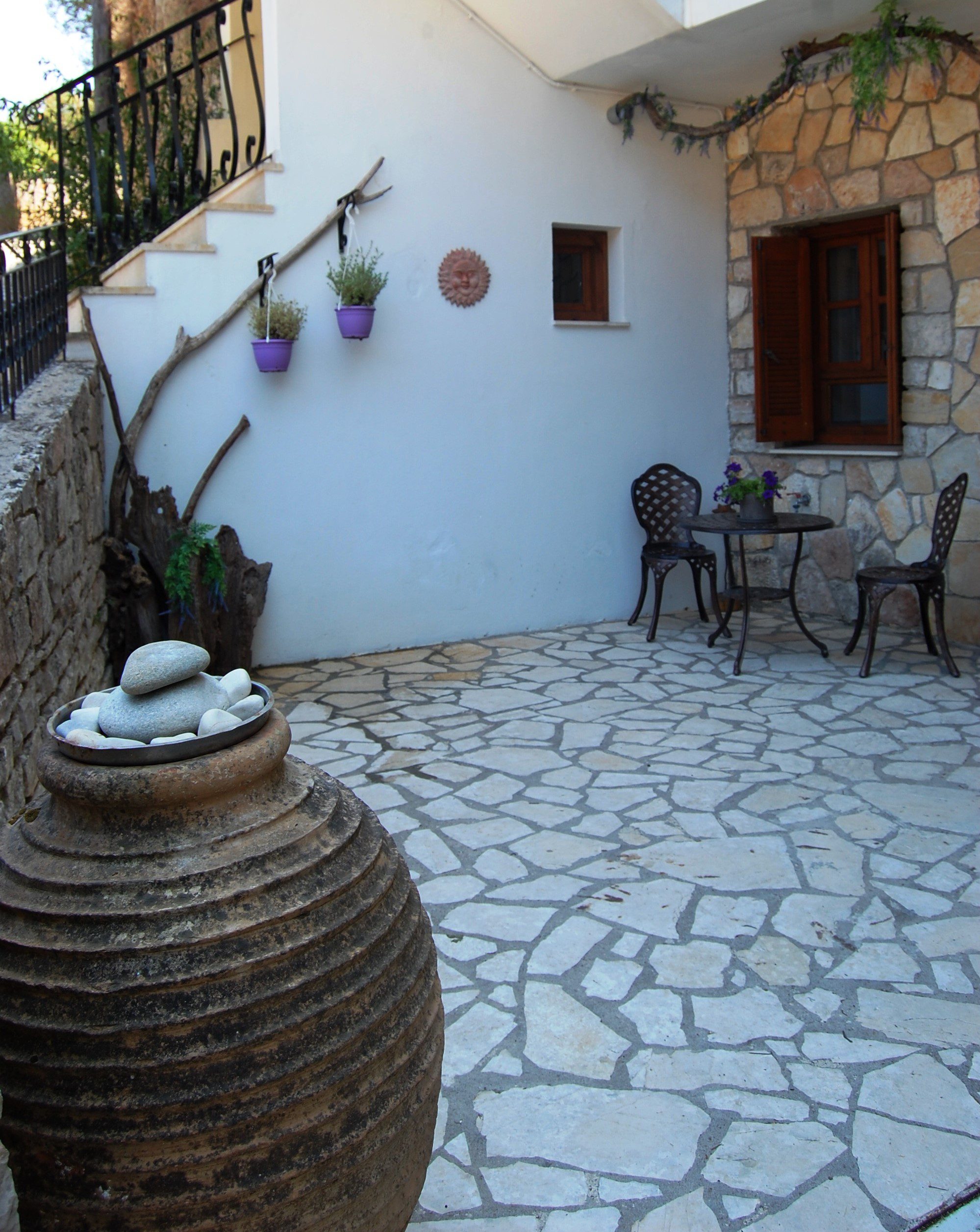 Stone terrace apartments for sale in Ithaca Greece, Kioni