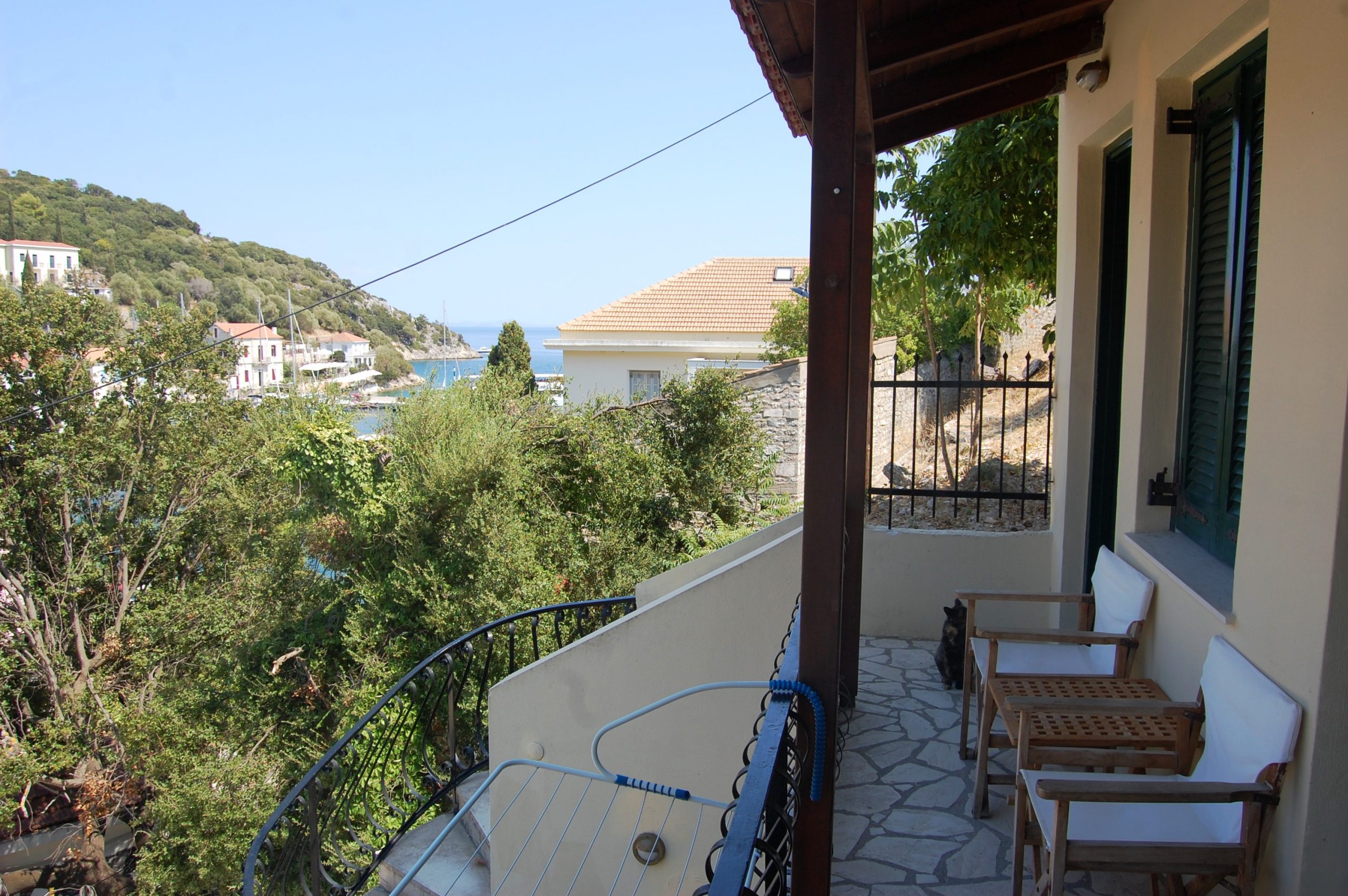 Balcony of apartments for sale in Ithaca Greece, Kioni