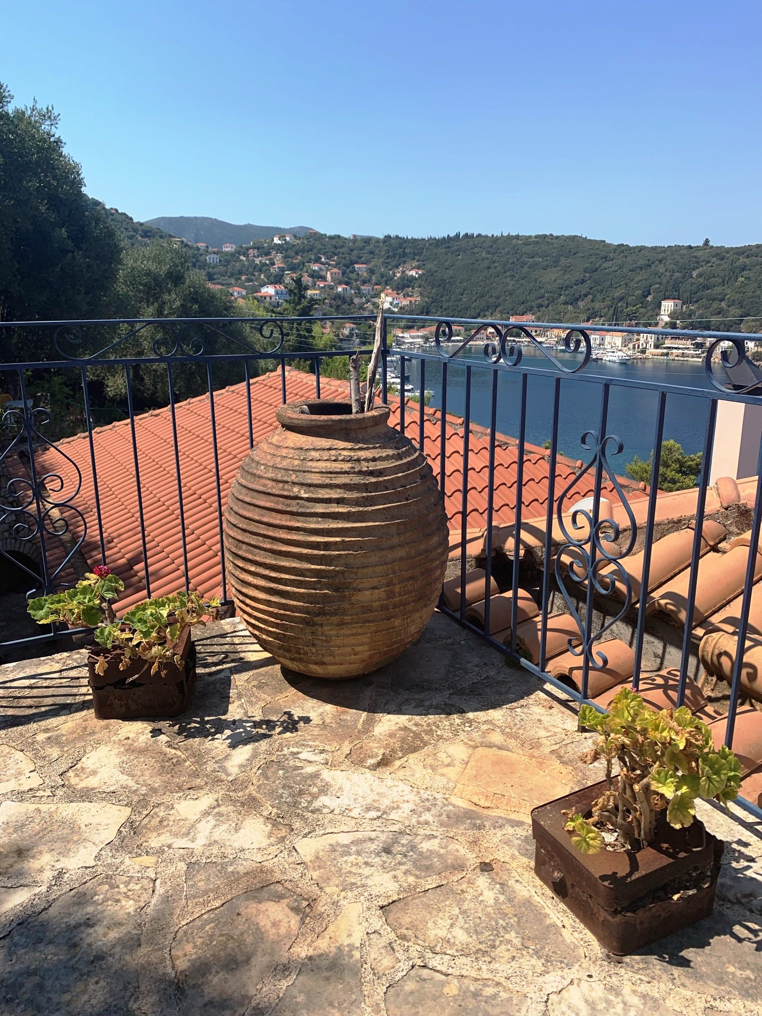 Top terrace of house for rent in Ithaca Greece, Kioni